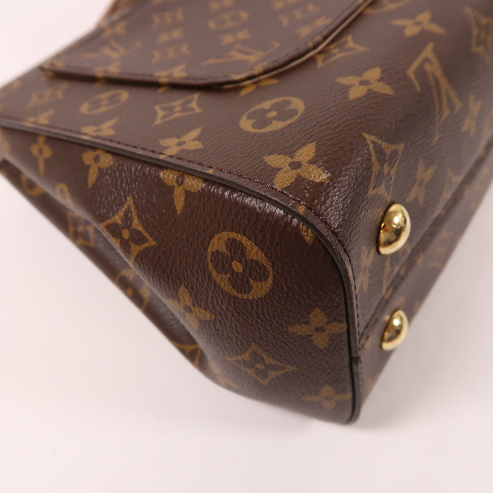 LOUIS VUITTON Monogram Cluny MM Bag金扣手挽袋棕色