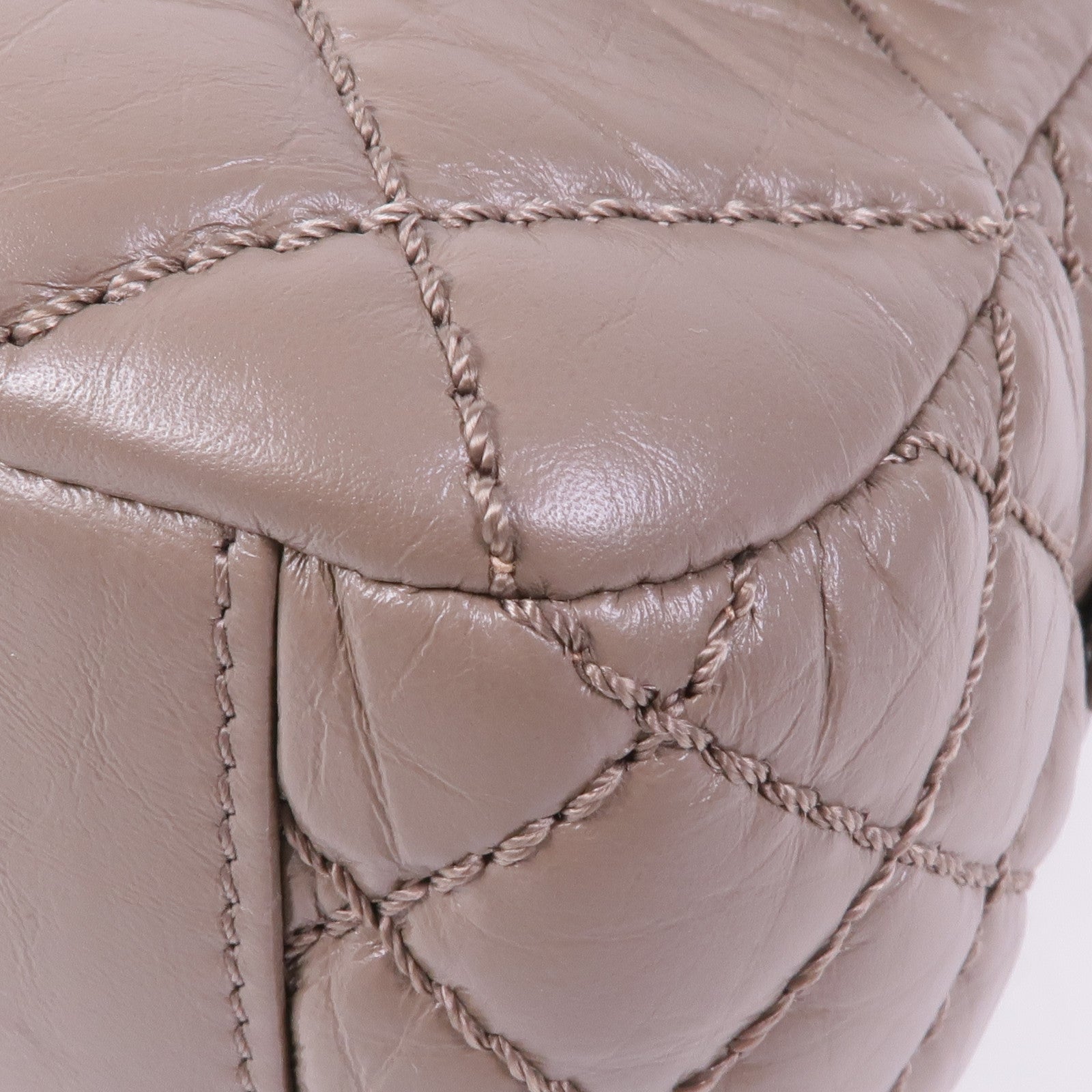 CHANEL 羊皮皮革Chain Shoulder銀扣鏈帶肩背袋