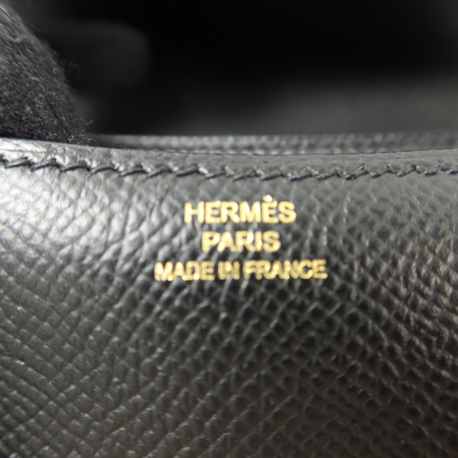 HERMES Epsom皮革Constance Mini肩背袋Noir