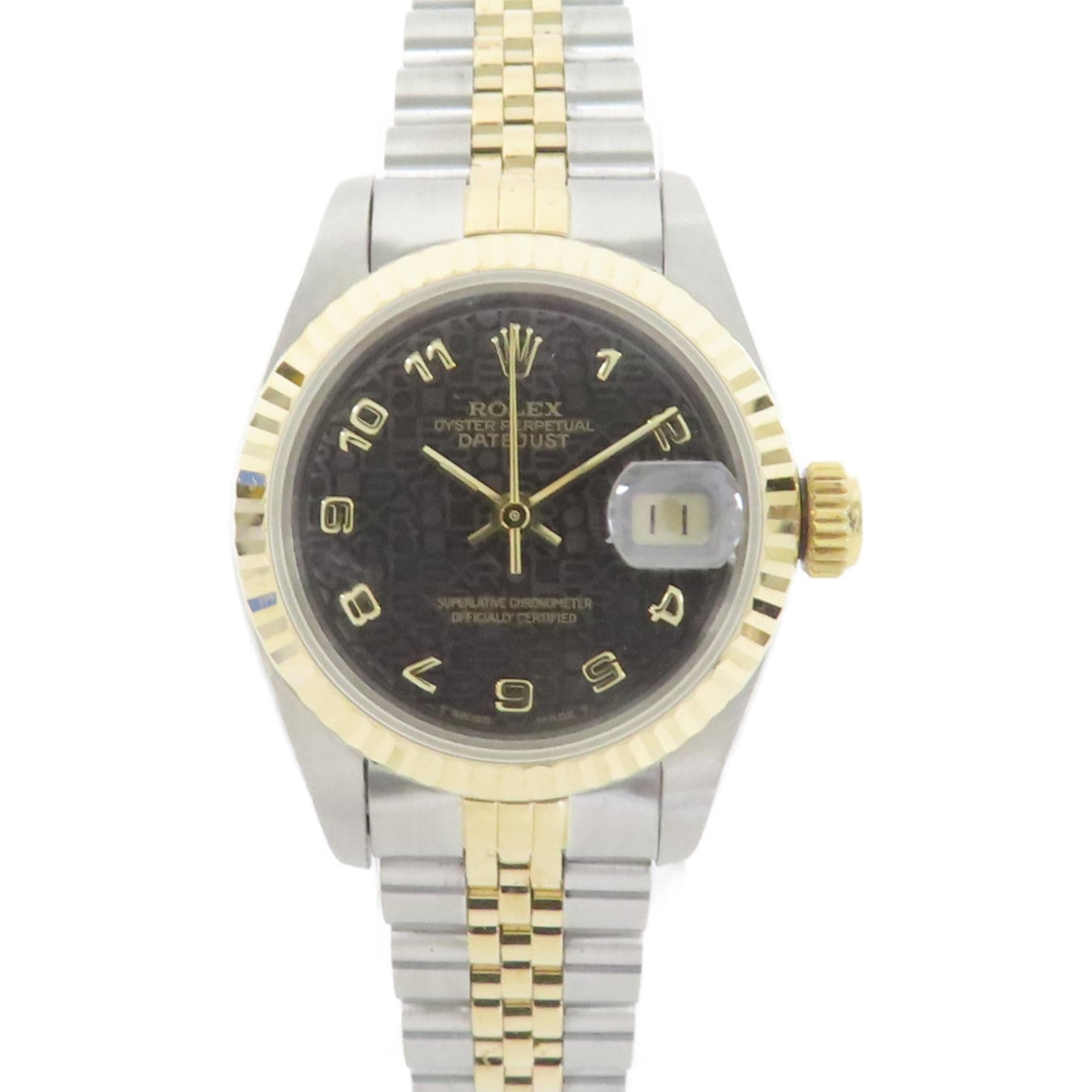 ROLEX 18K黃金/不鏽鋼Datejust手錶自動機芯黑色