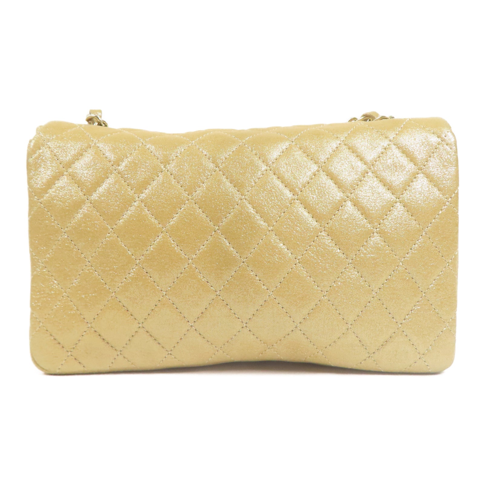 CHANEL 羊皮皮革Chain Shoulder金扣鏈帶肩背袋