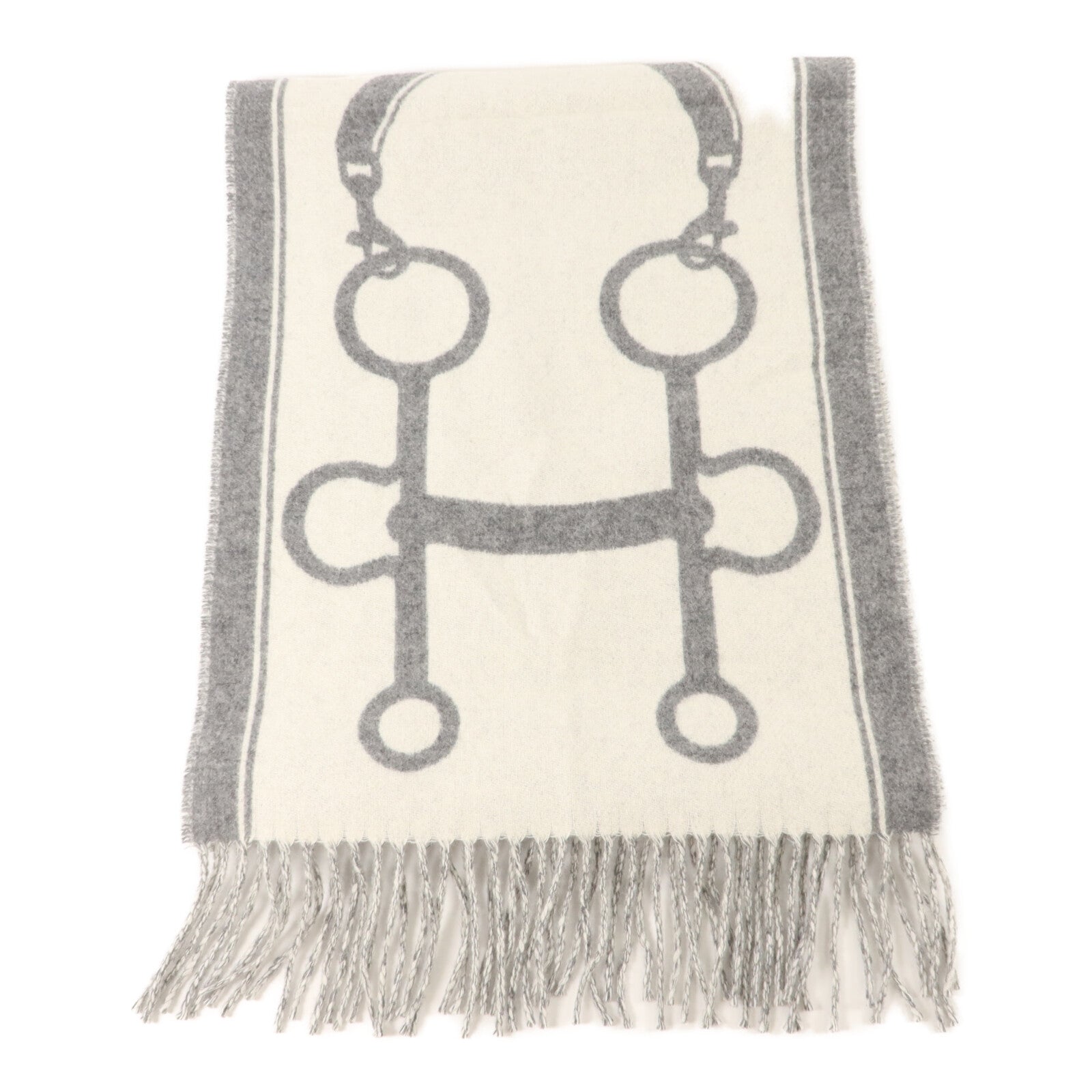 HERMES 羊絨Casaque Mors Scarf 160x30cm頸巾