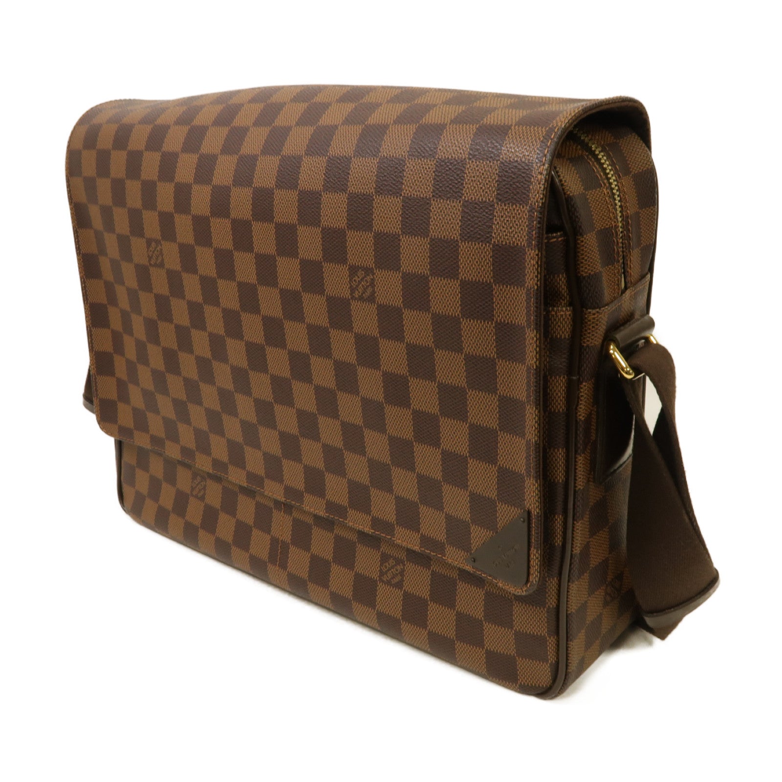 LOUIS VUITTON 【激減優惠】Damier Shelton GM金扣肩背袋啡色