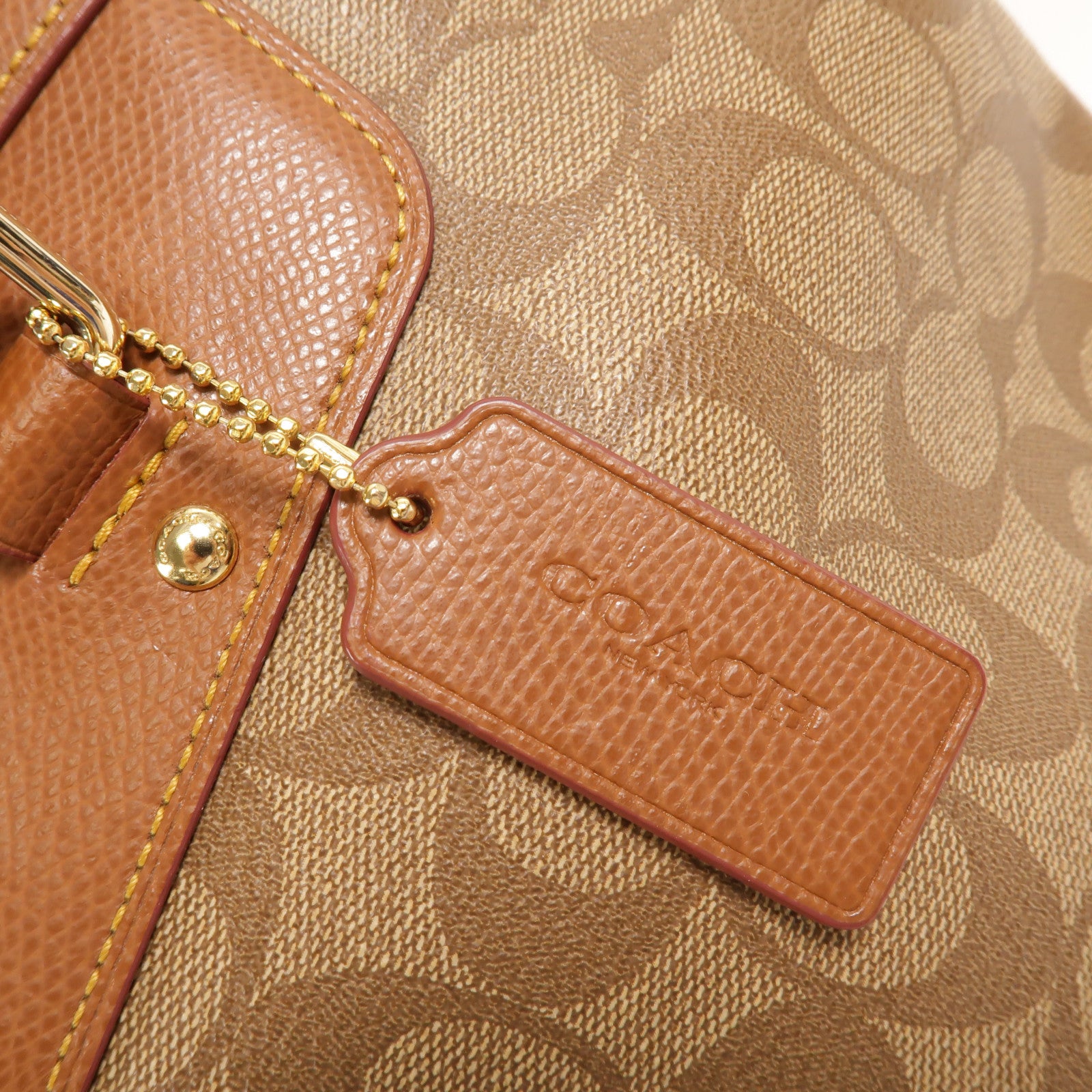 COACH 塗層帆布2Way Shoulder手挽肩背兩用袋