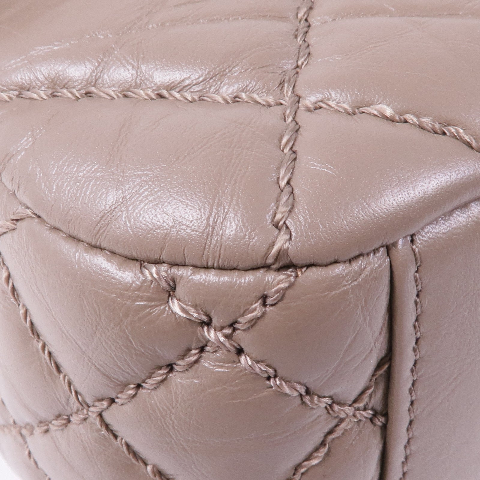 CHANEL 羊皮皮革Chain Shoulder銀扣鏈帶肩背袋