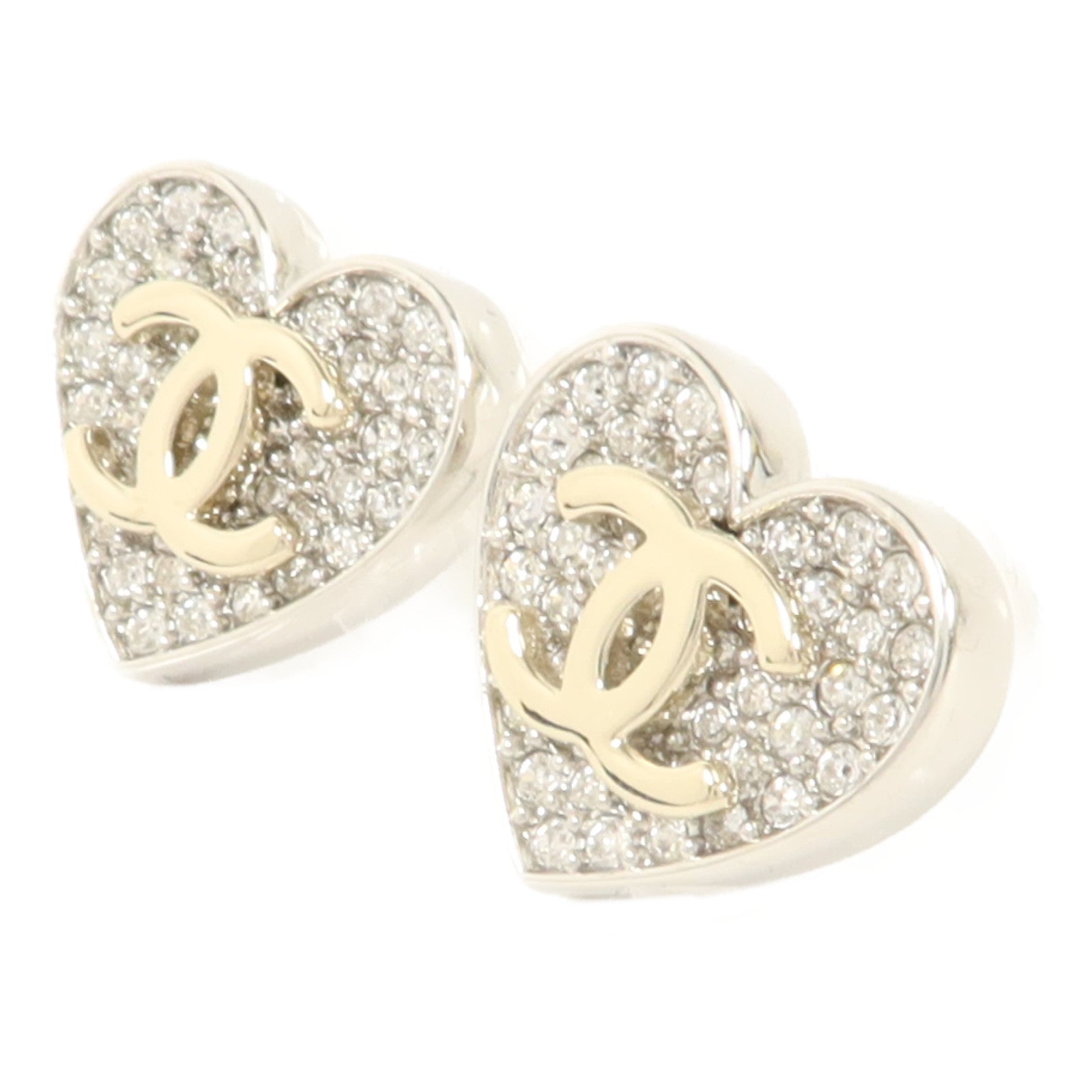 CHANEL 金屬/水晶Pierced Earring耳環