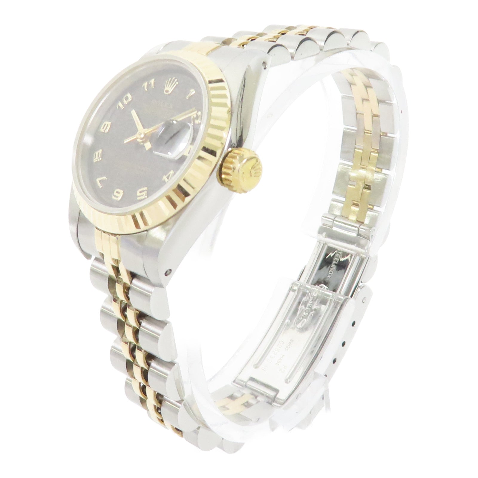 ROLEX 18K黃金/不鏽鋼Datejust手錶自動機芯黑色