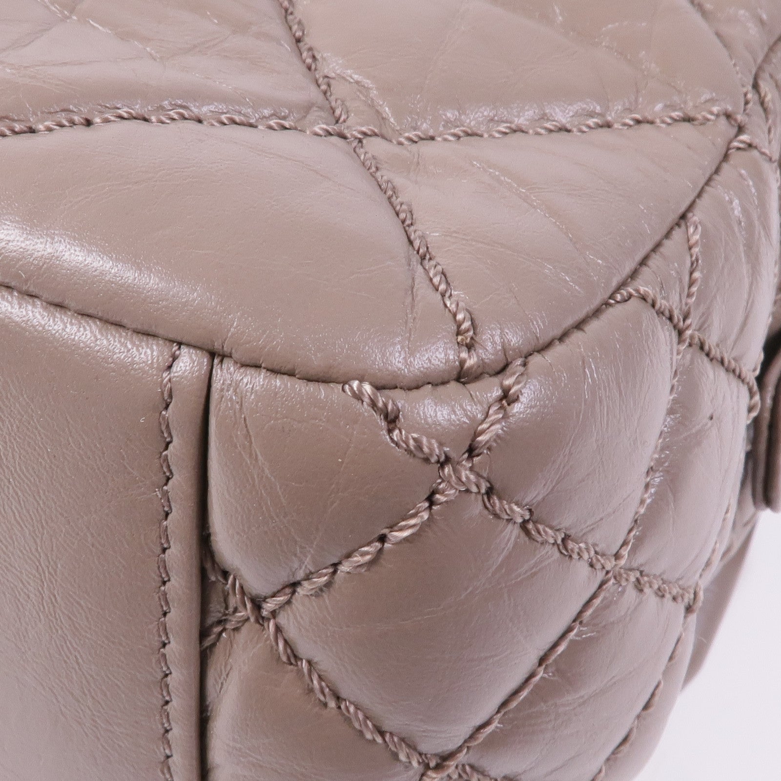 CHANEL 羊皮皮革Chain Shoulder銀扣鏈帶肩背袋