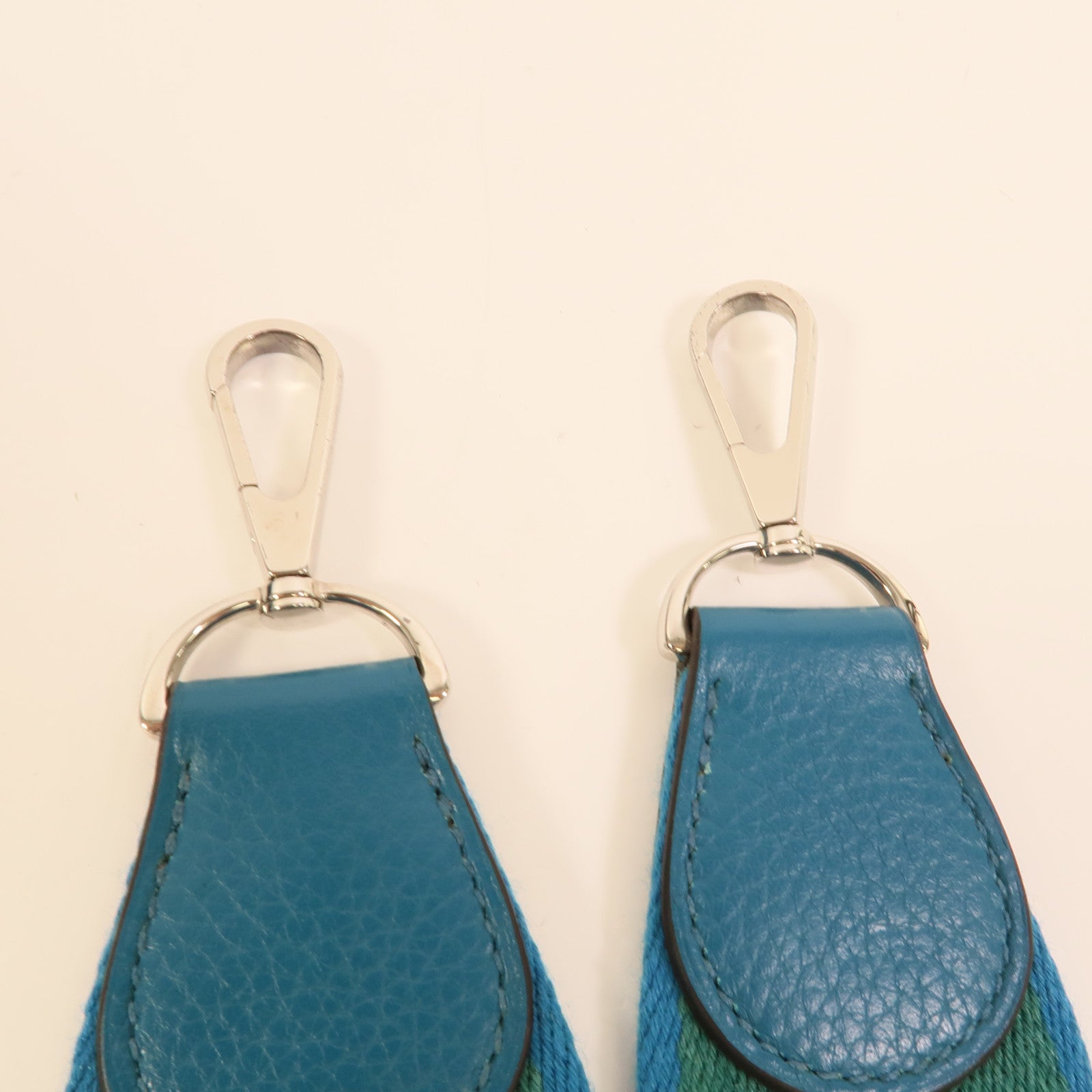 HERMES Clemence皮革Evelyne GM肩背袋Turquoise