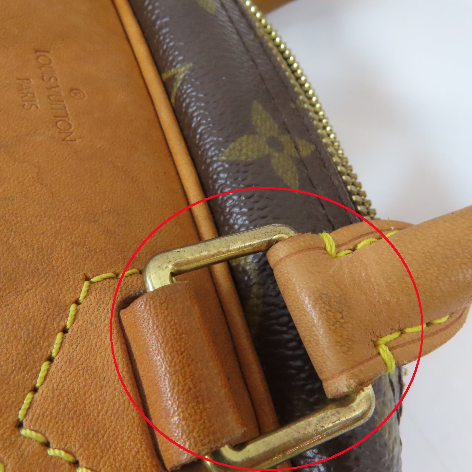 LOUIS VUITTON Monogram Trouville金扣手挽袋啡色