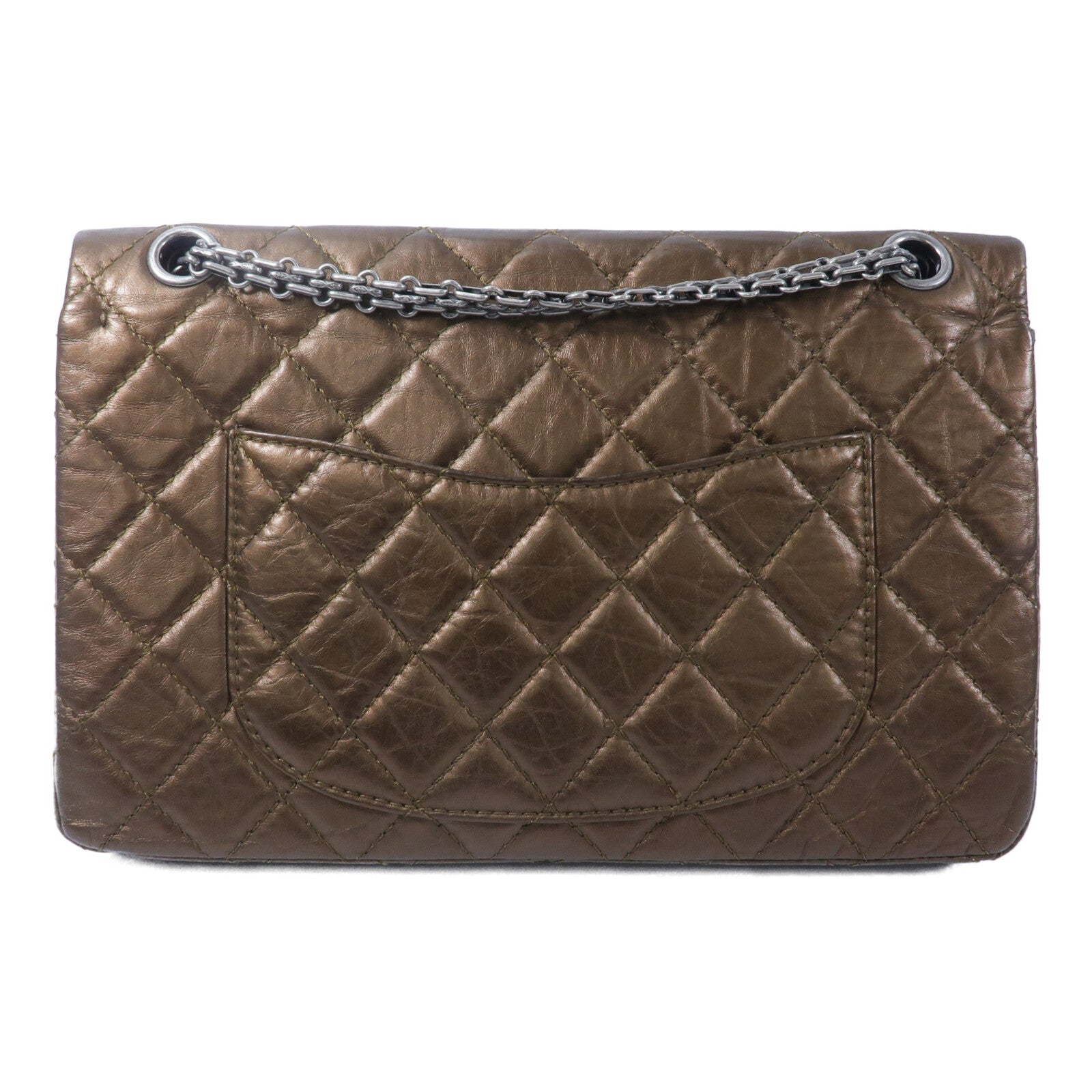 CHANEL 牛皮皮革2.55 Medium鏈帶肩背袋