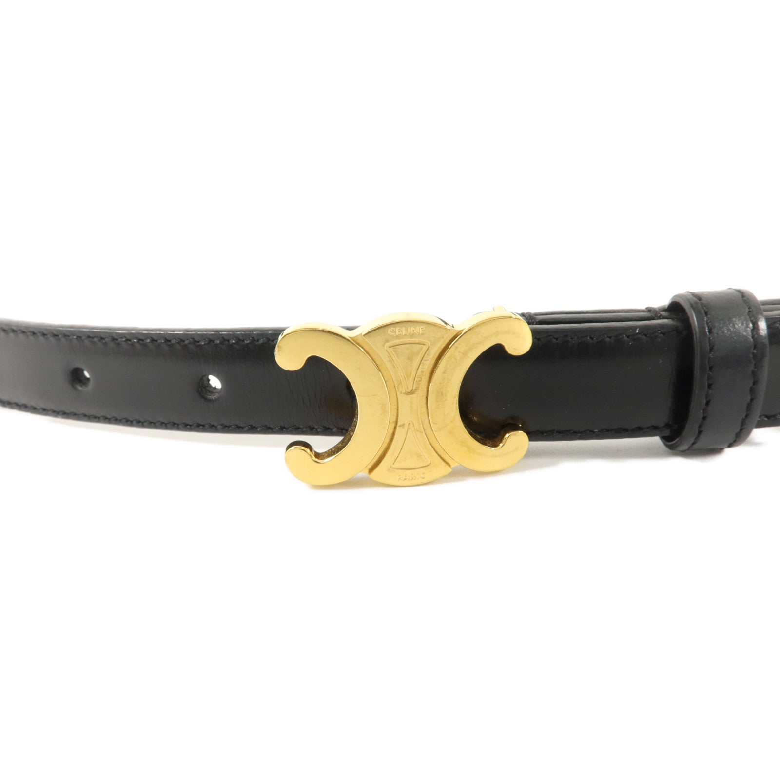 CELINE 牛皮皮革Triomphe Belt 80cm皮帶