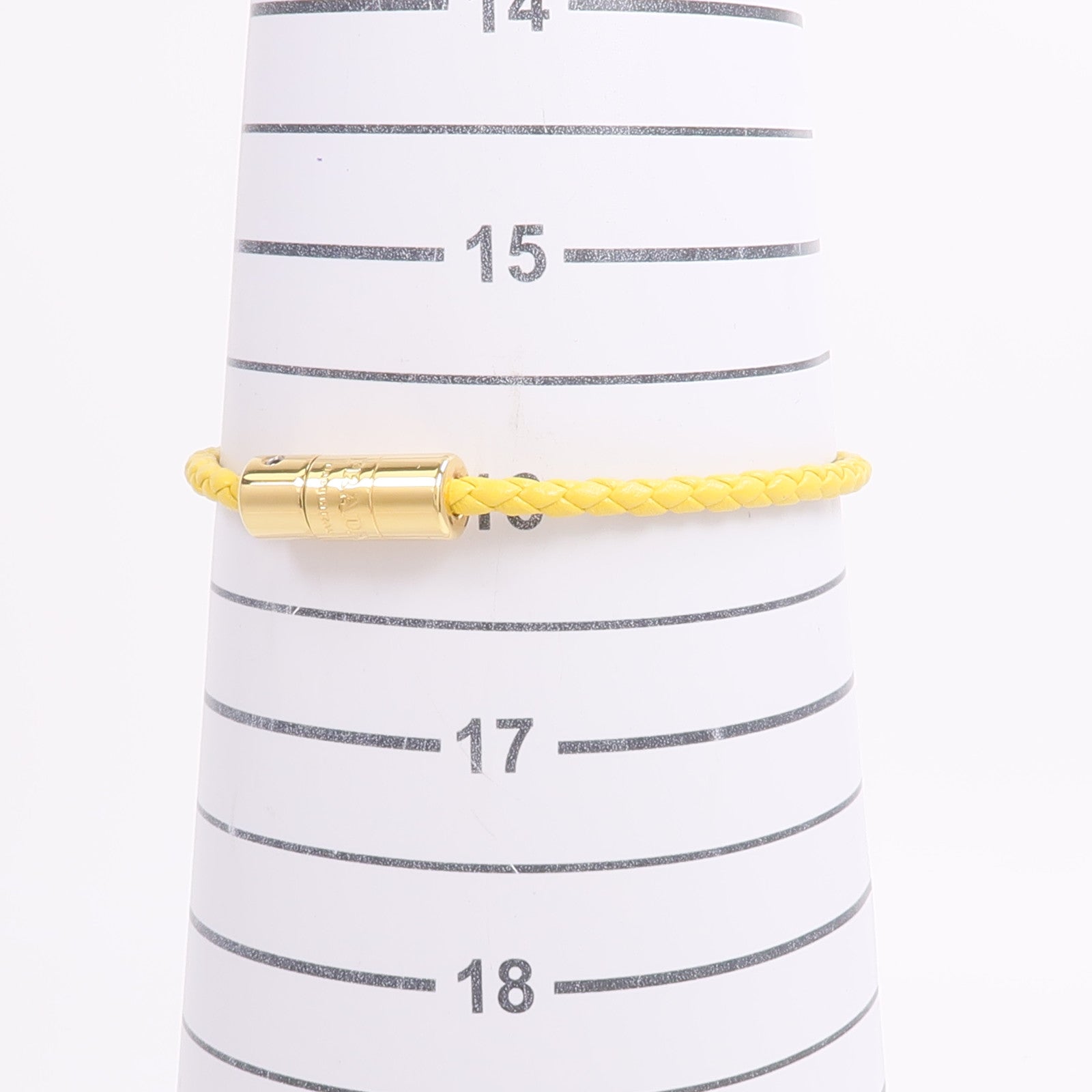 PRADA 牛皮皮革Braided Bracelet手帶