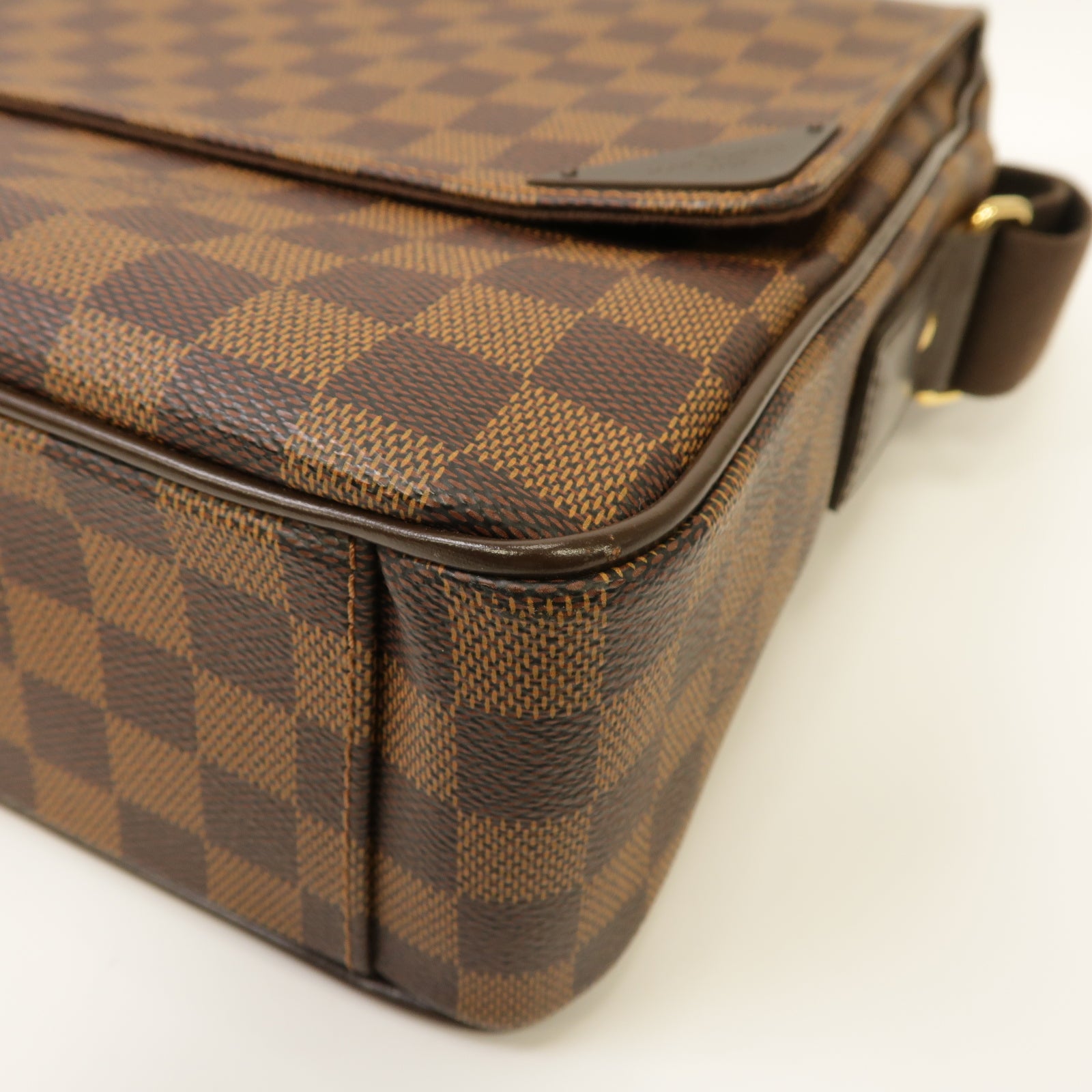 LOUIS VUITTON 【激減優惠】Damier Shelton GM金扣肩背袋啡色