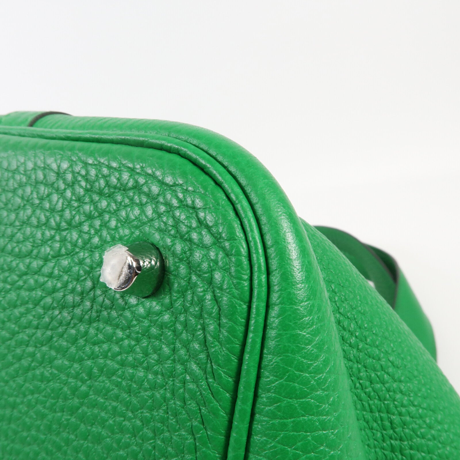 HERMES Clemence皮革Picotin MM銀扣手挽袋