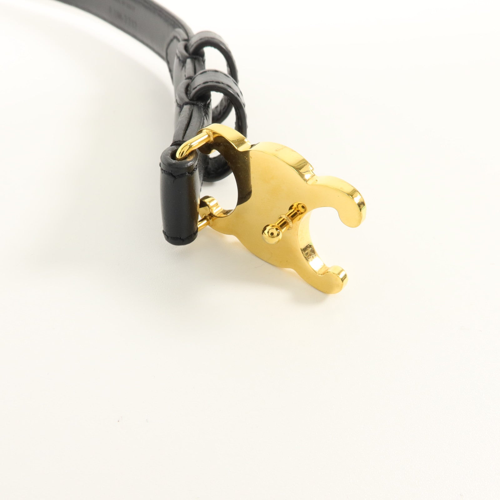 CELINE 牛皮皮革Triomphe Belt 80cm皮帶