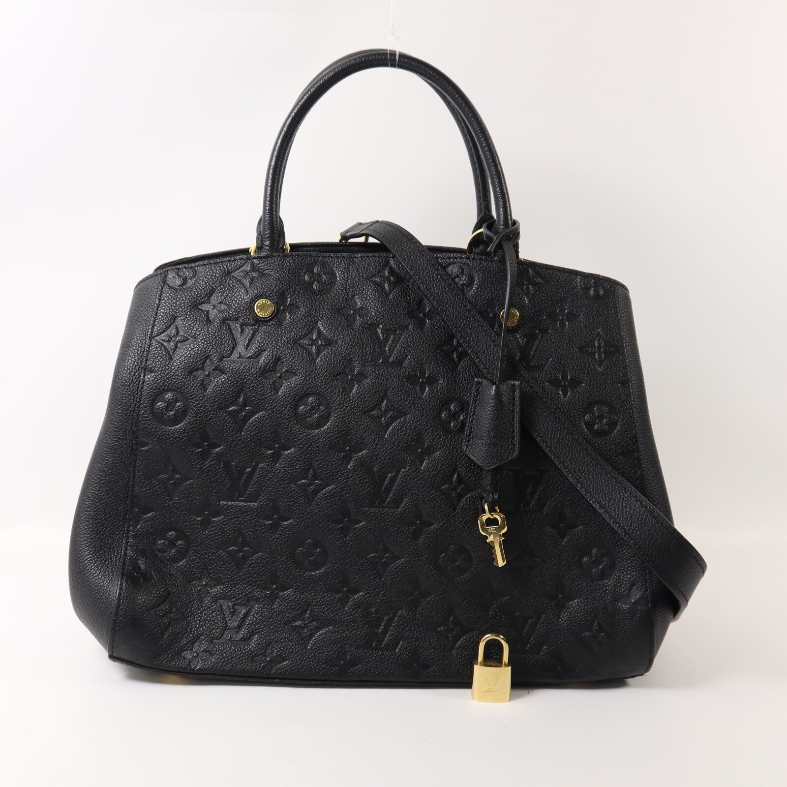 LOUIS VUITTON Monogram Empreinte Montaigne MM手挽肩背兩用袋
