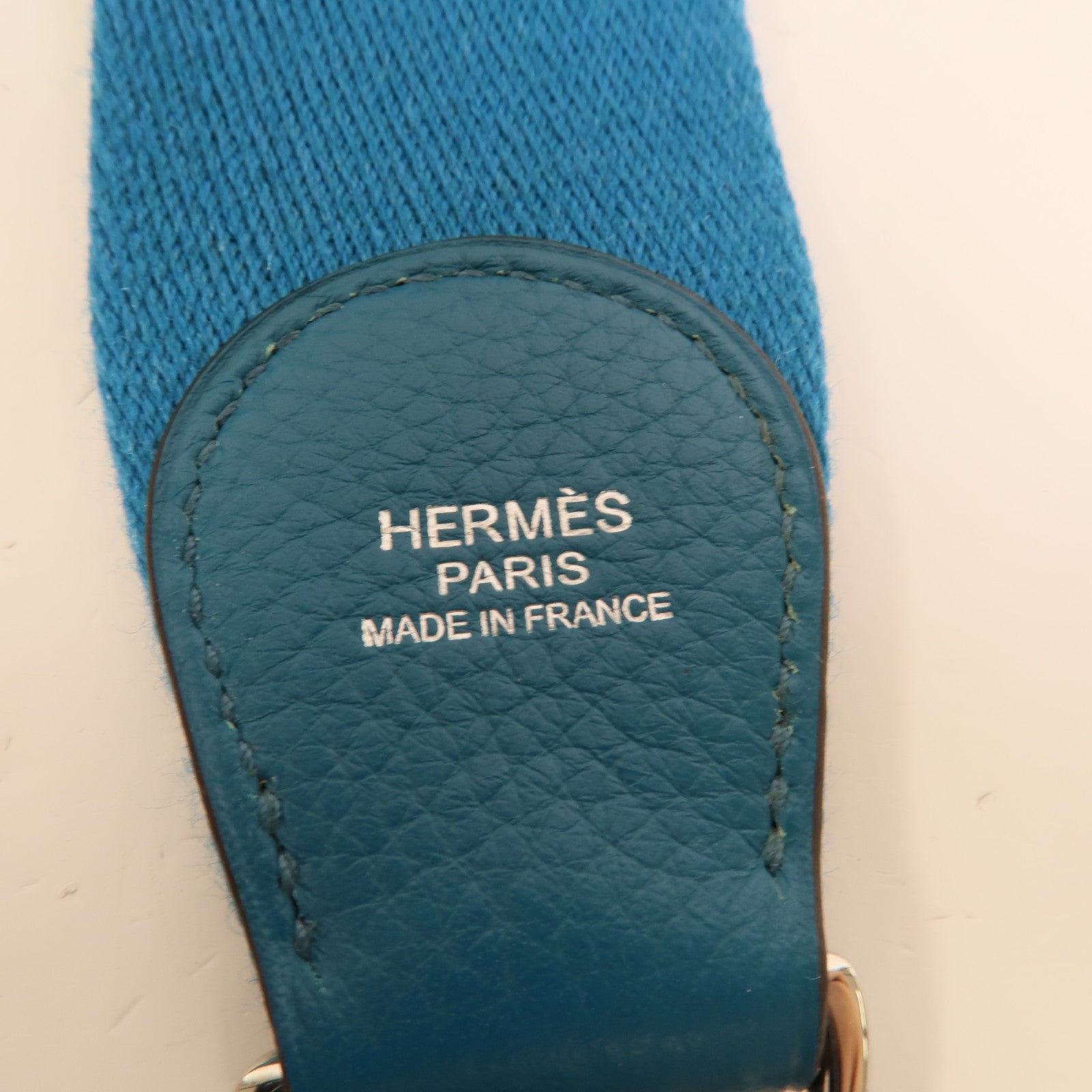 HERMES Clemence皮革Evelyne GM肩背袋Turquoise