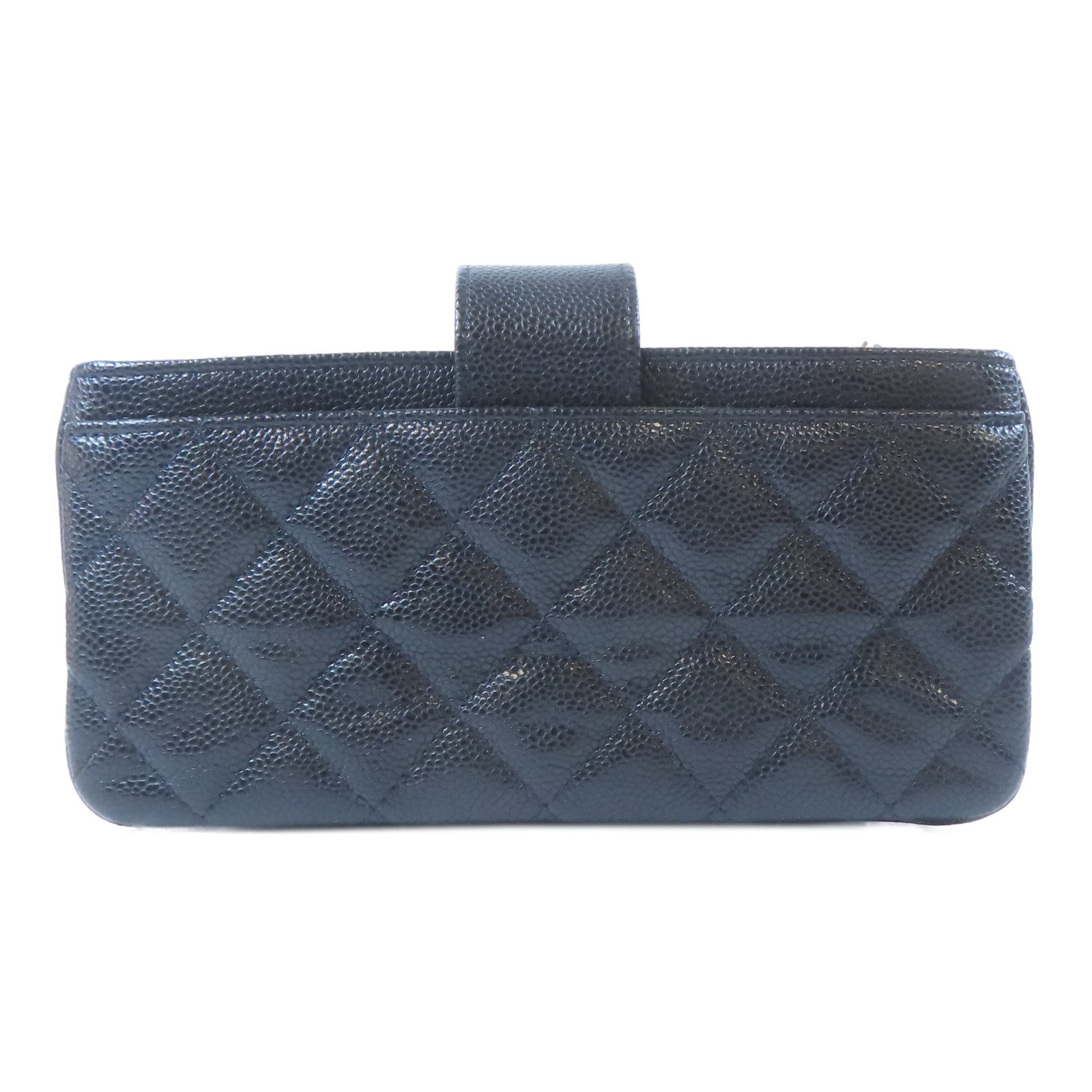 CHANEL 菱格Caviar皮革Wallet On Chain Bag金扣鏈帶肩背袋黑色