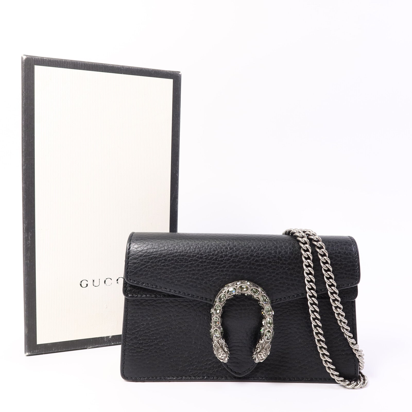 GUCCI 牛皮皮革Dionysus mini鏈帶肩背袋