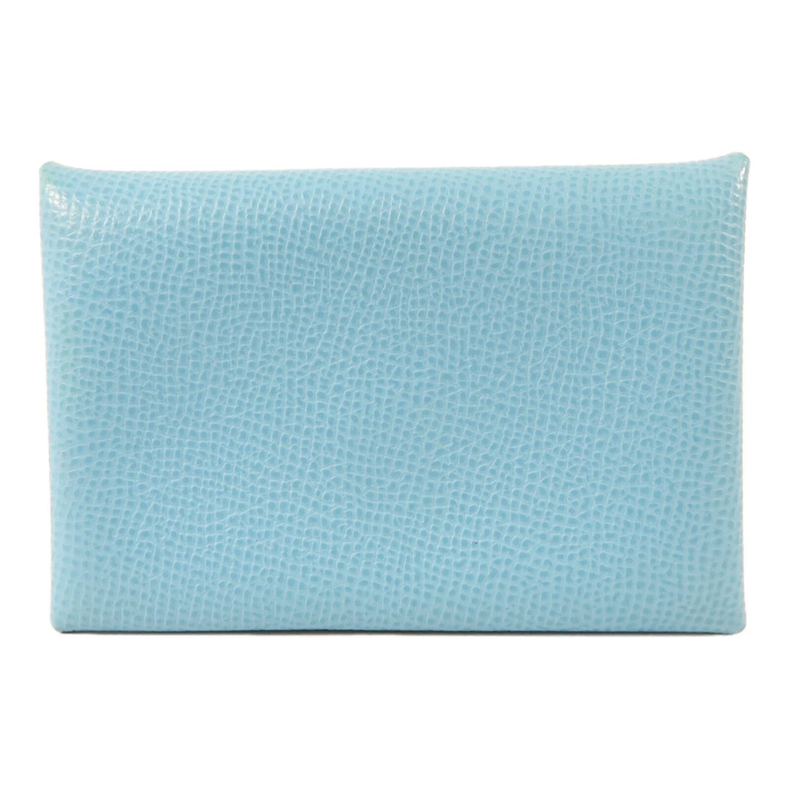 HERMES Epsom皮革Calvi Card Holder卡片套Bleu Celeste