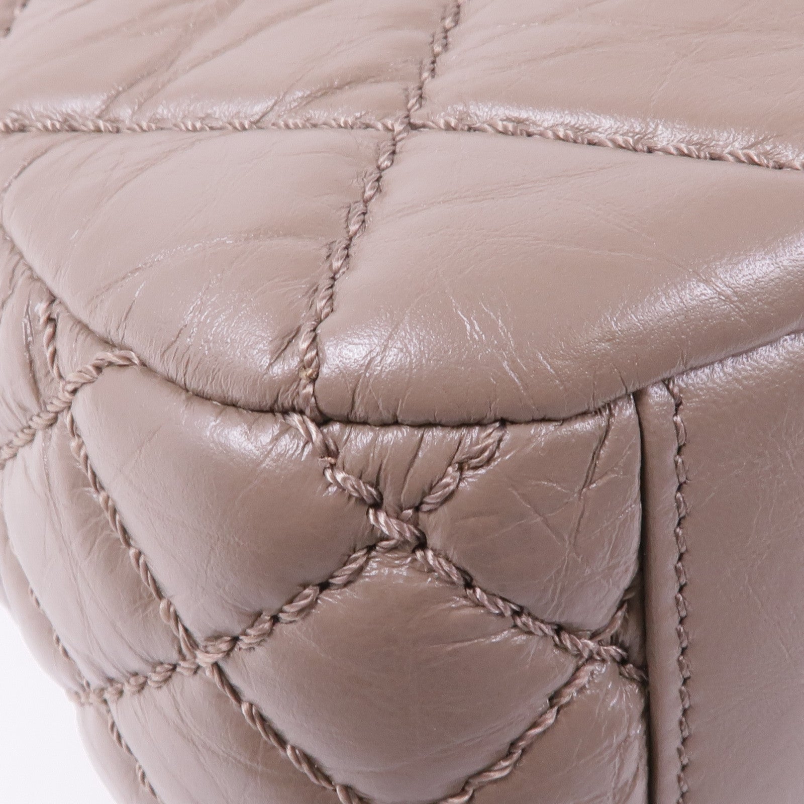 CHANEL 羊皮皮革Chain Shoulder銀扣鏈帶肩背袋