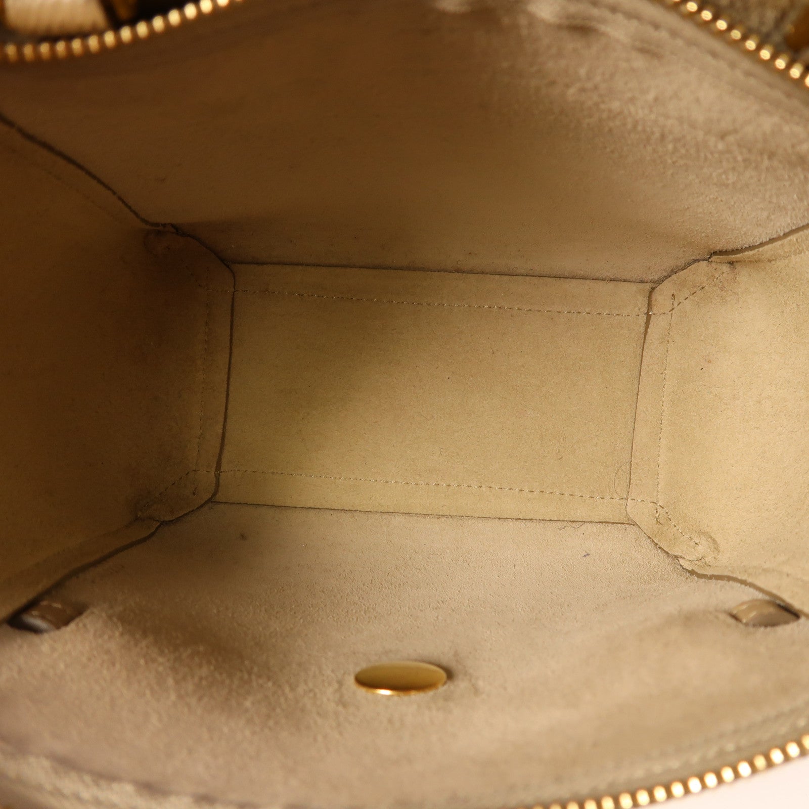 CELINE GHW Nano Belt Bag 2 Way Shoulder Bag Handbag Calfskin Leather Beige