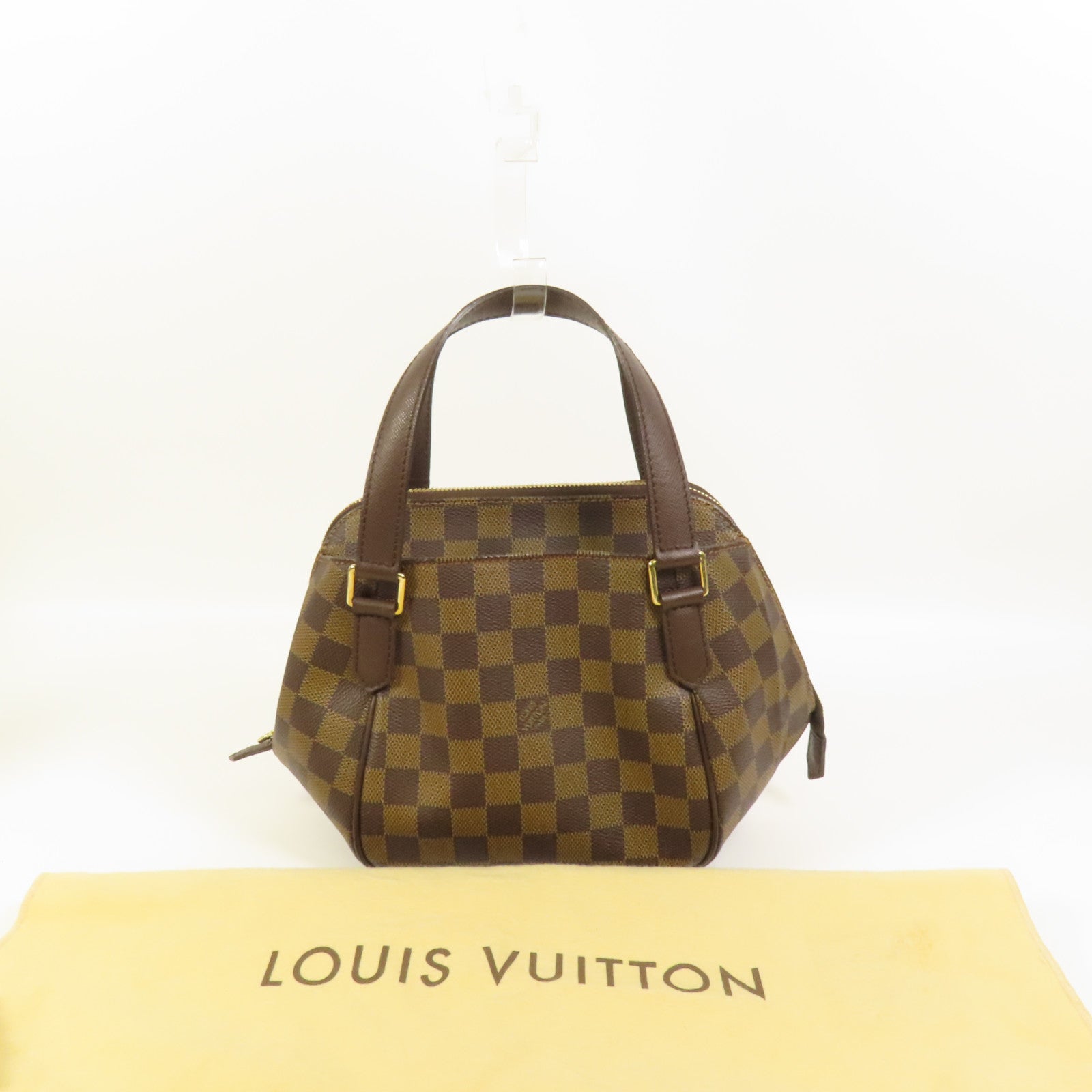 LOUIS VUITTON Damier Belem PM金扣手挽袋