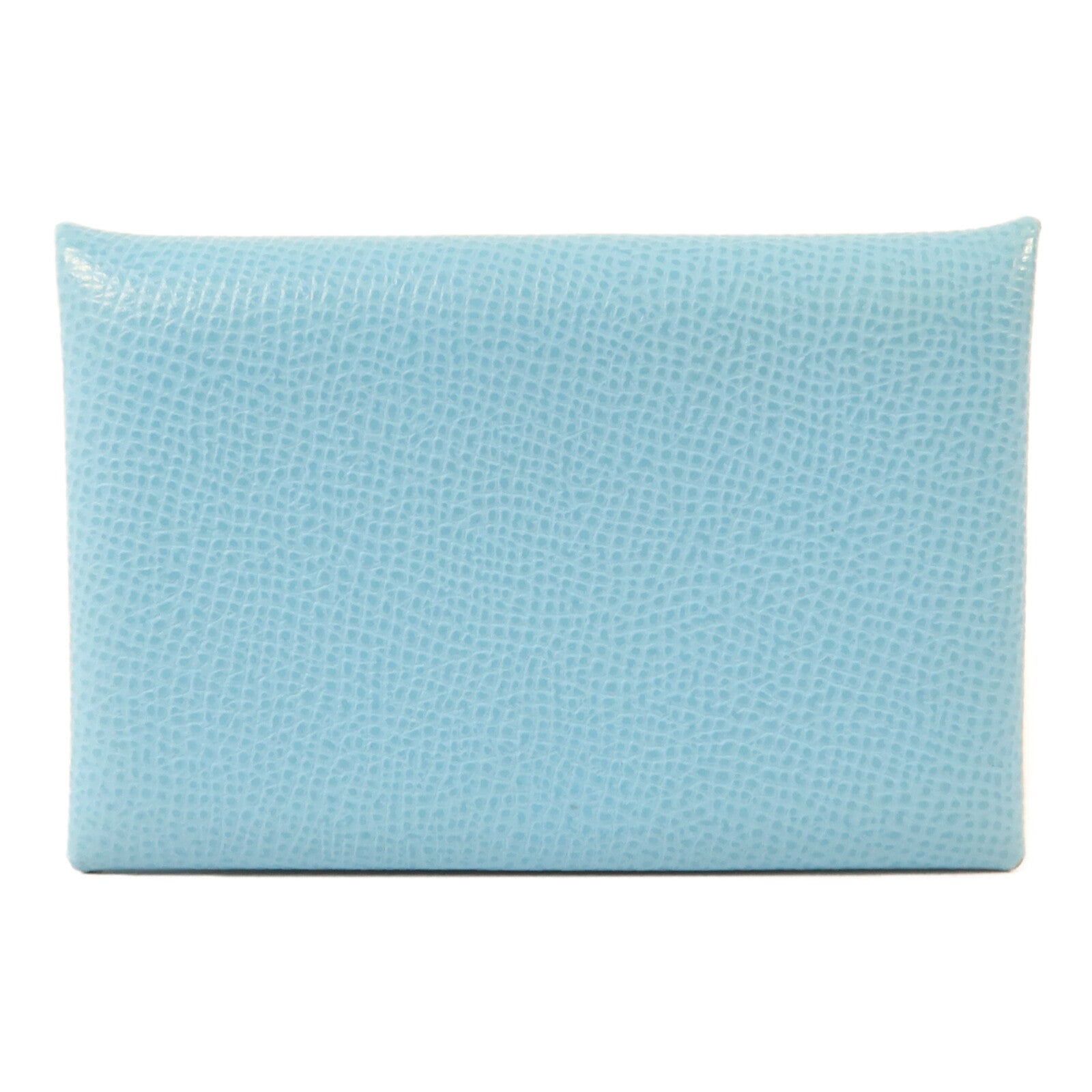 HERMES Epsom皮革Calvi Card Holder卡片套Bleu Celeste