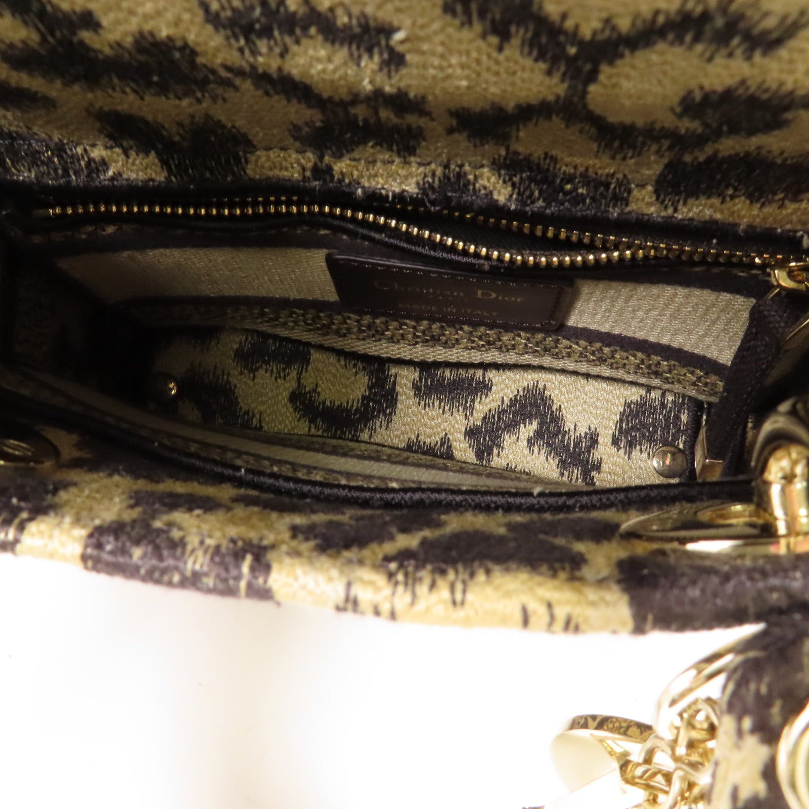 Dior 帆布Lady Dior Mini金扣手挽肩背兩用袋