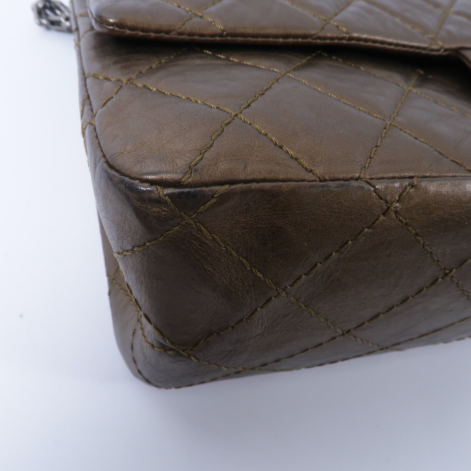 CHANEL 牛皮皮革2.55 Medium鏈帶肩背袋