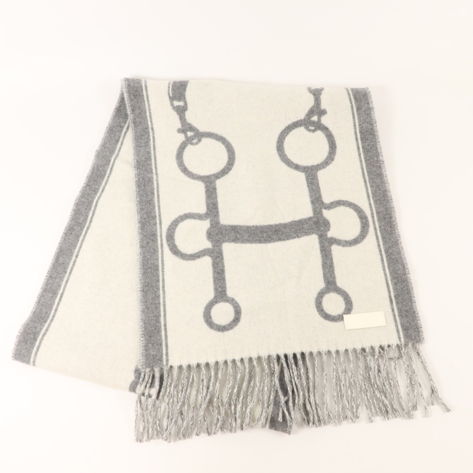 HERMES 羊絨Casaque Mors Scarf 160x30cm頸巾