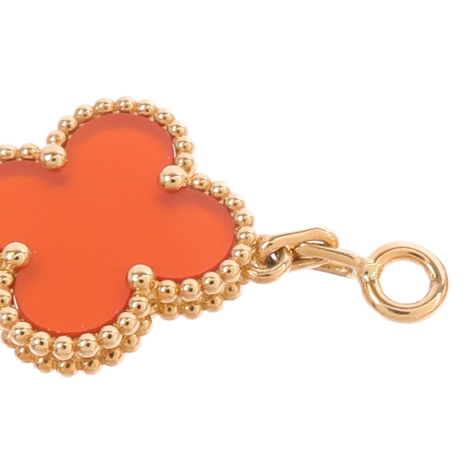 Van Cleef & Arpels 18K黃金Vintage Alhambra Bracelet紅玉髓手鏈