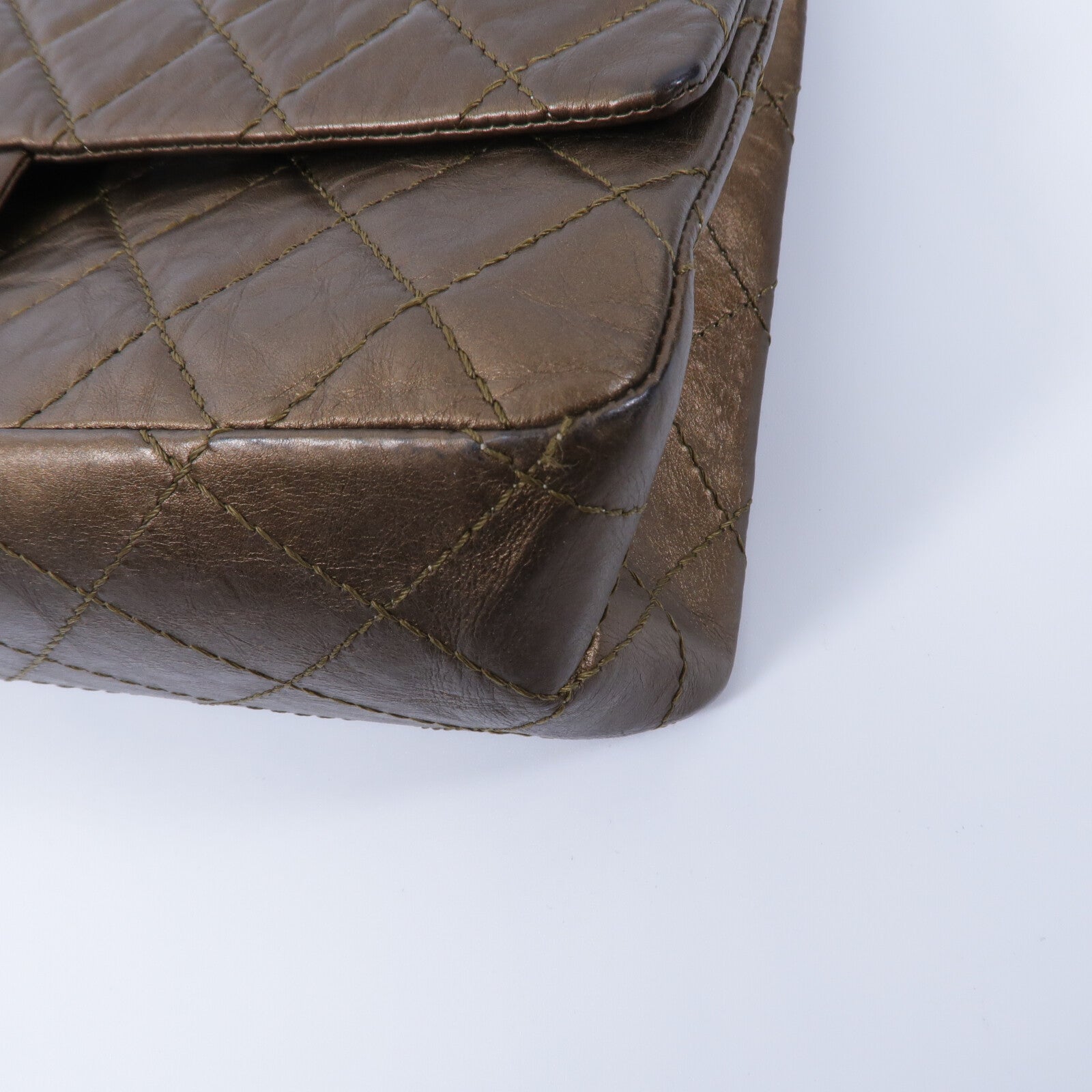 CHANEL 牛皮皮革2.55 Medium鏈帶肩背袋