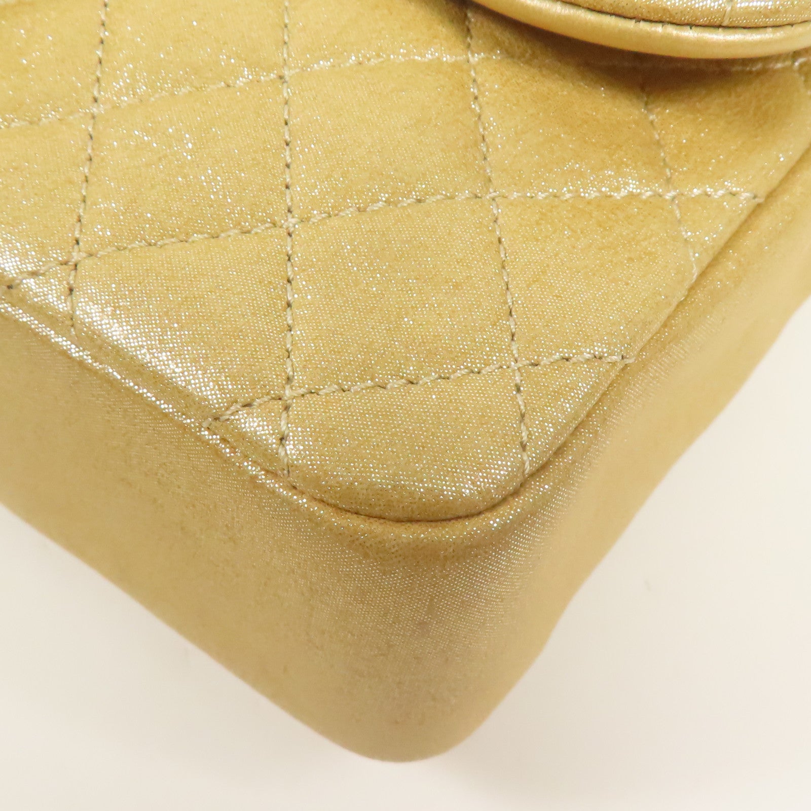 CHANEL 羊皮皮革Chain Shoulder金扣鏈帶肩背袋