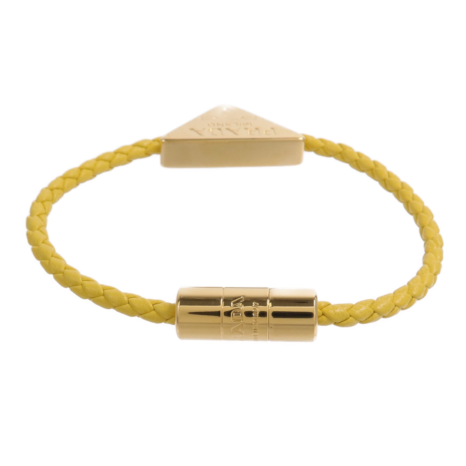 PRADA 牛皮皮革Braided Bracelet手帶