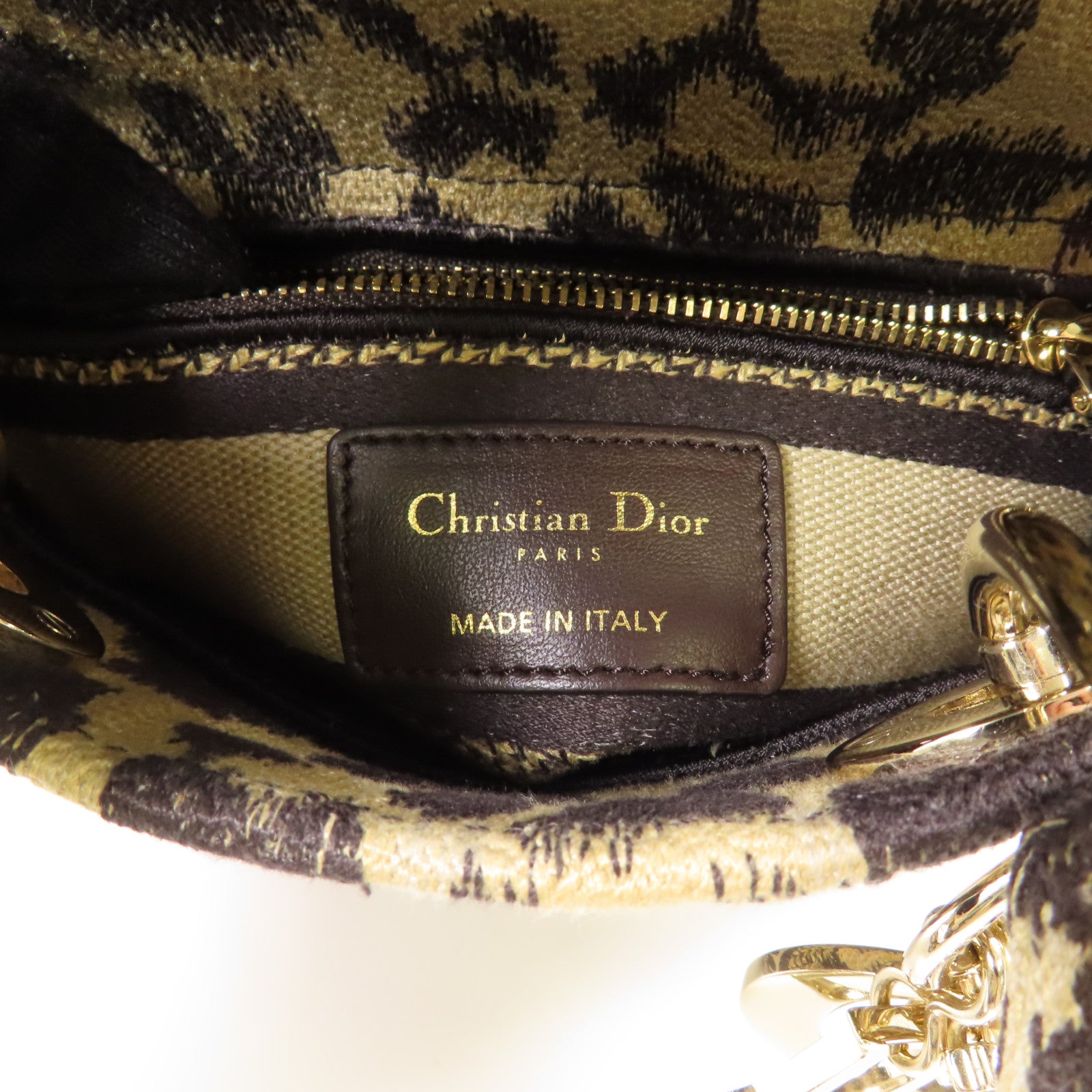 Dior 帆布Lady Dior Mini金扣手挽肩背兩用袋