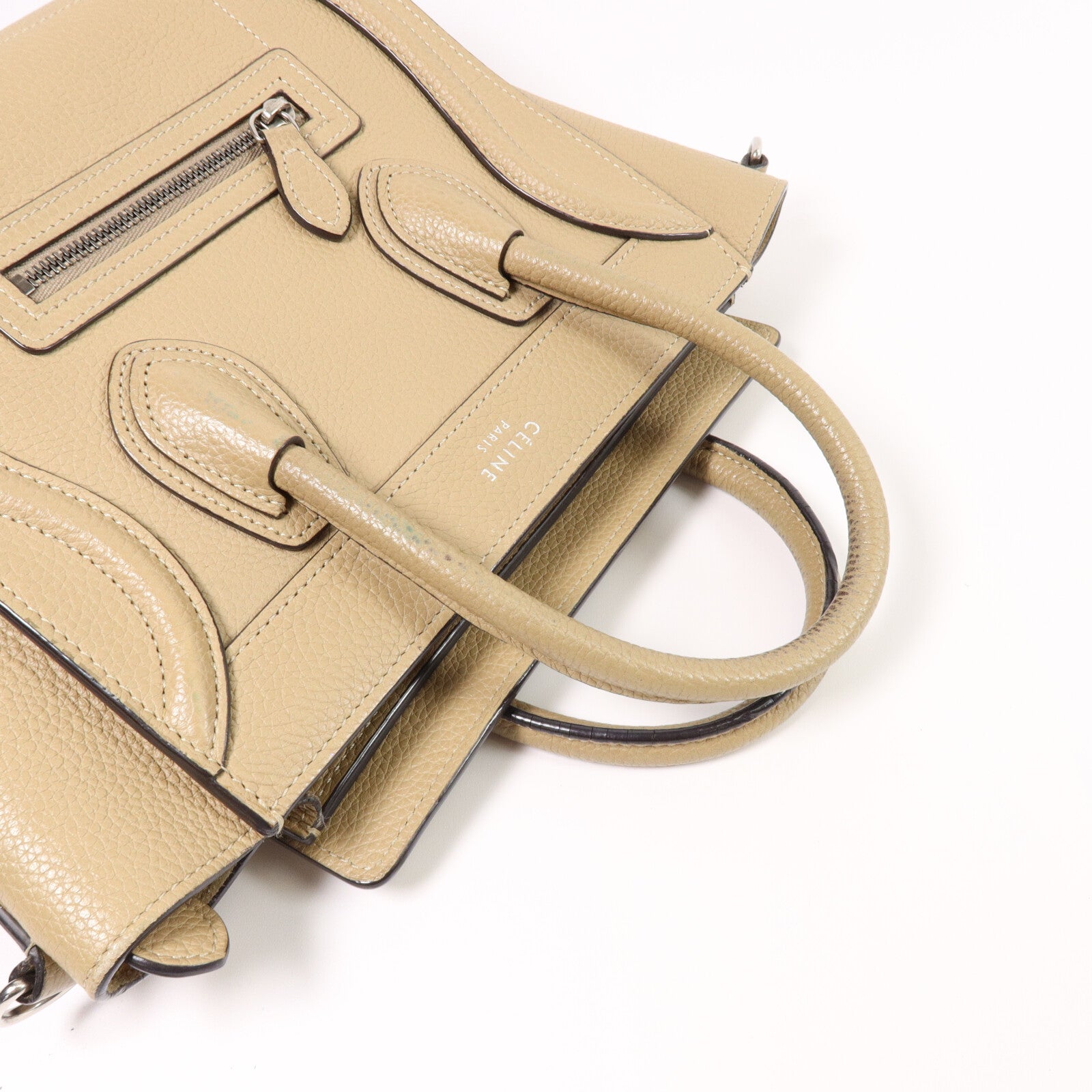 CELINE 牛皮皮革Nano Luggage手挽肩背兩用袋