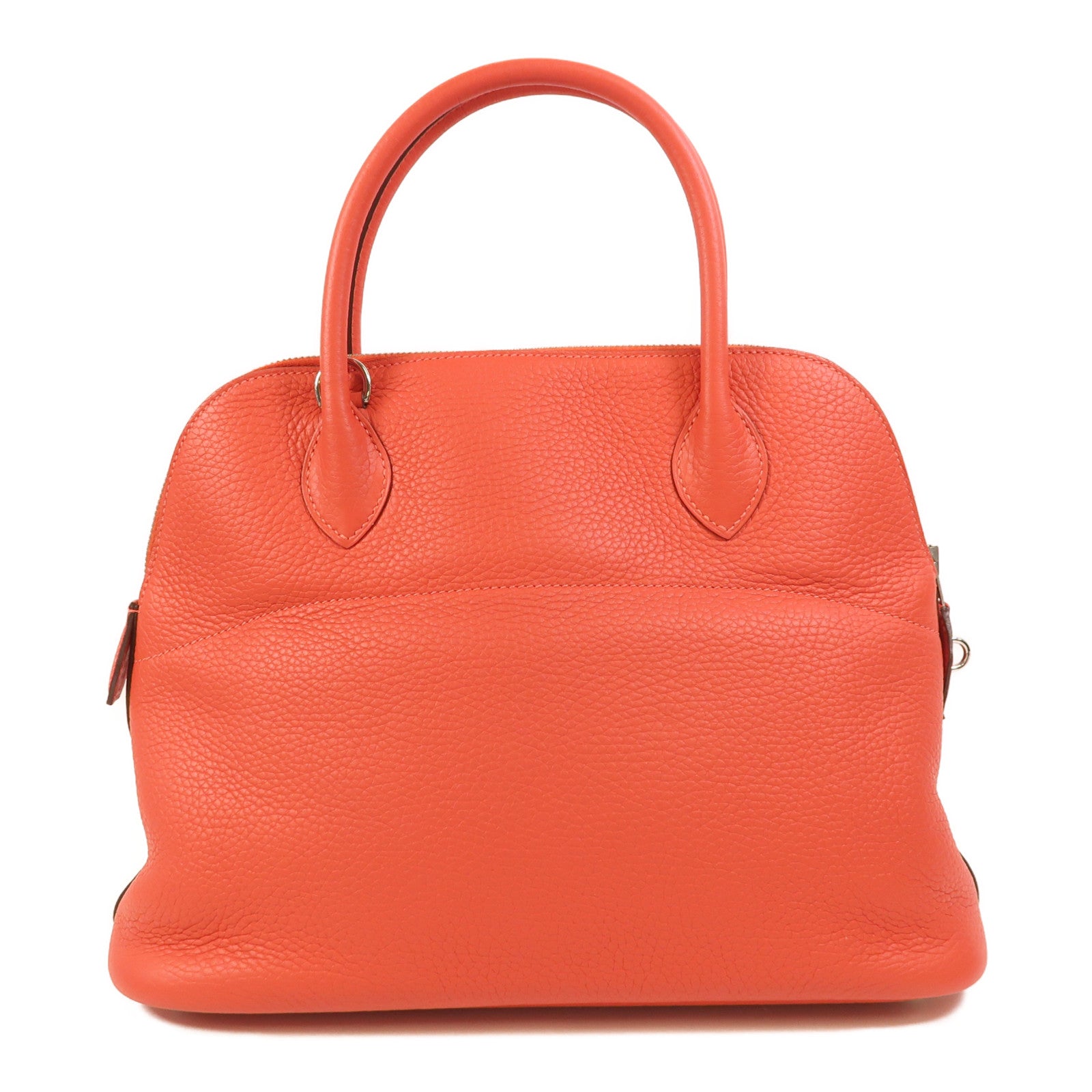 HERMES Clemence皮革Bolide 31銀扣手挽肩背兩用袋Rose Jaipur