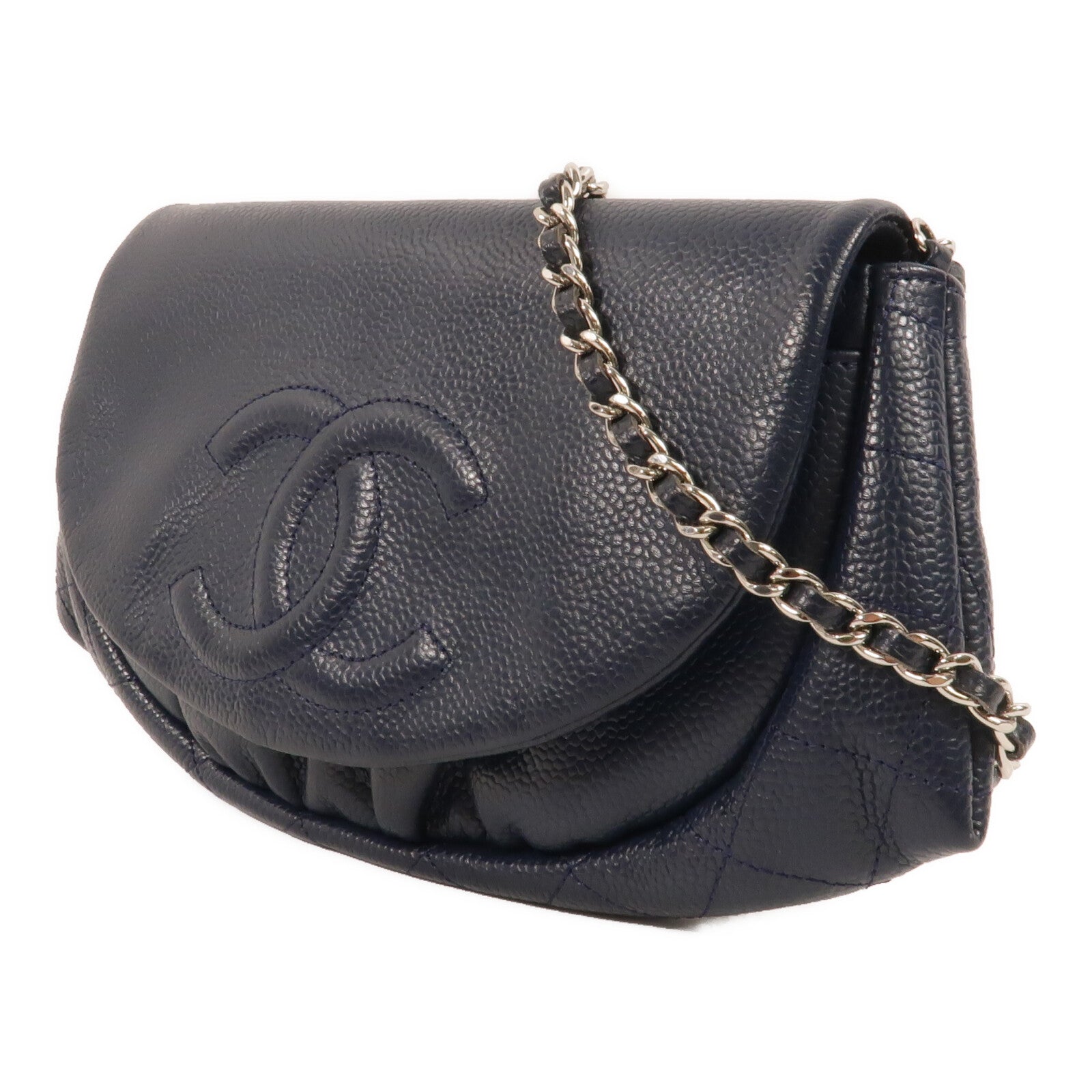 CHANEL 牛皮皮革Wallet On Chain鏈帶肩背袋