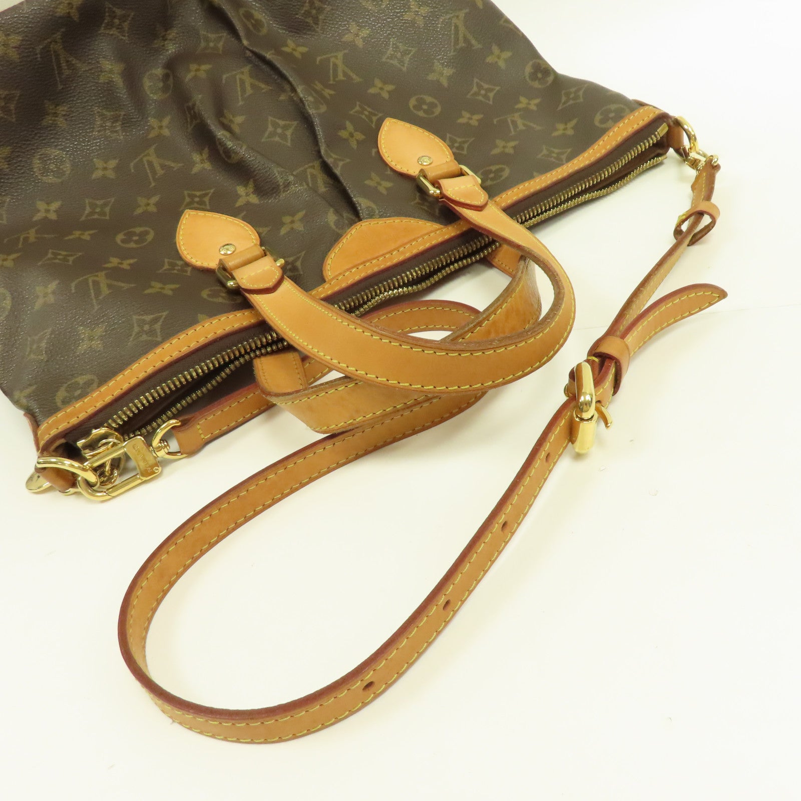 LOUIS VUITTON Monogram Palermo PM金扣手挽肩背兩用袋啡色