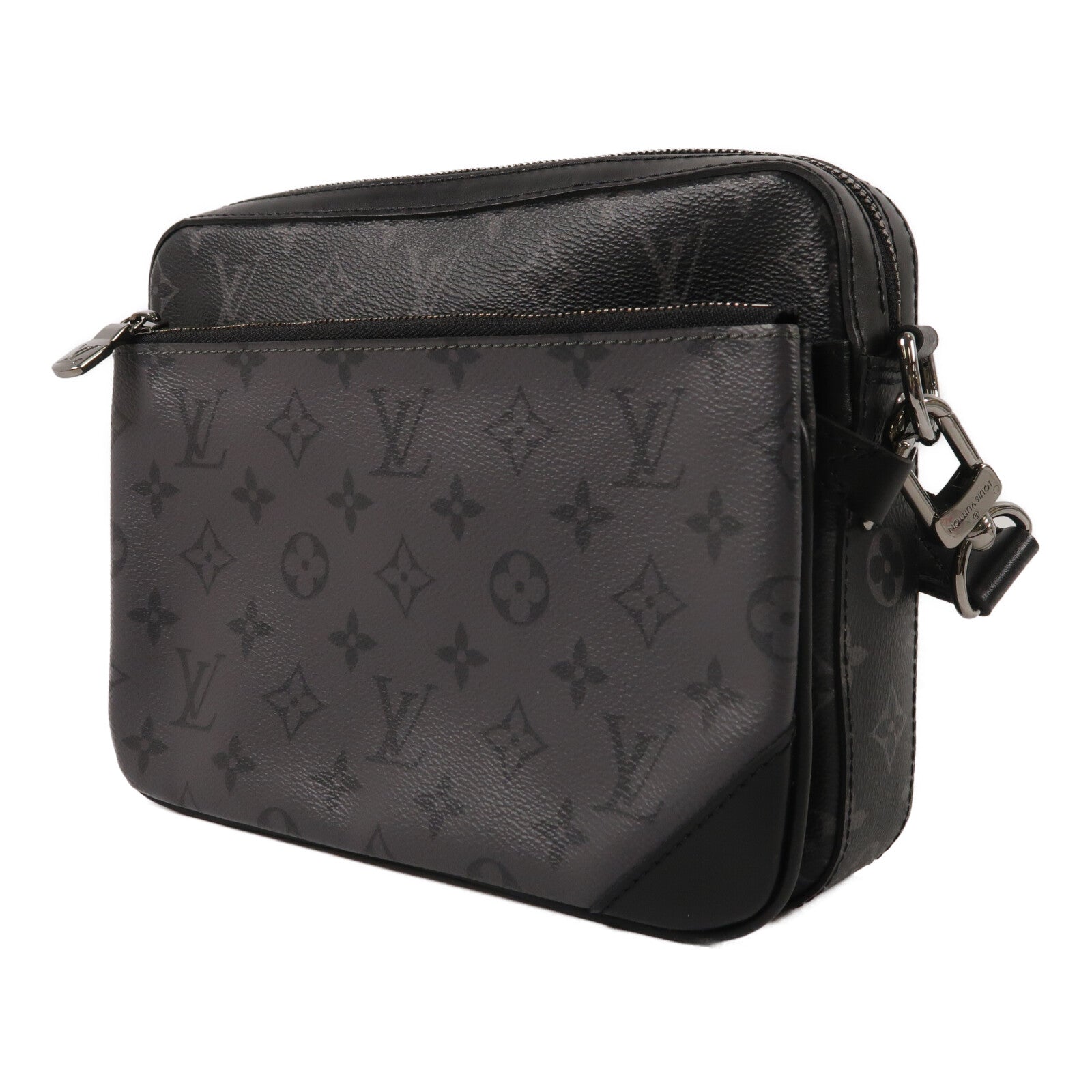 LOUIS VUITTON Monogram Eclipse Reverse Trio Messenger肩背袋