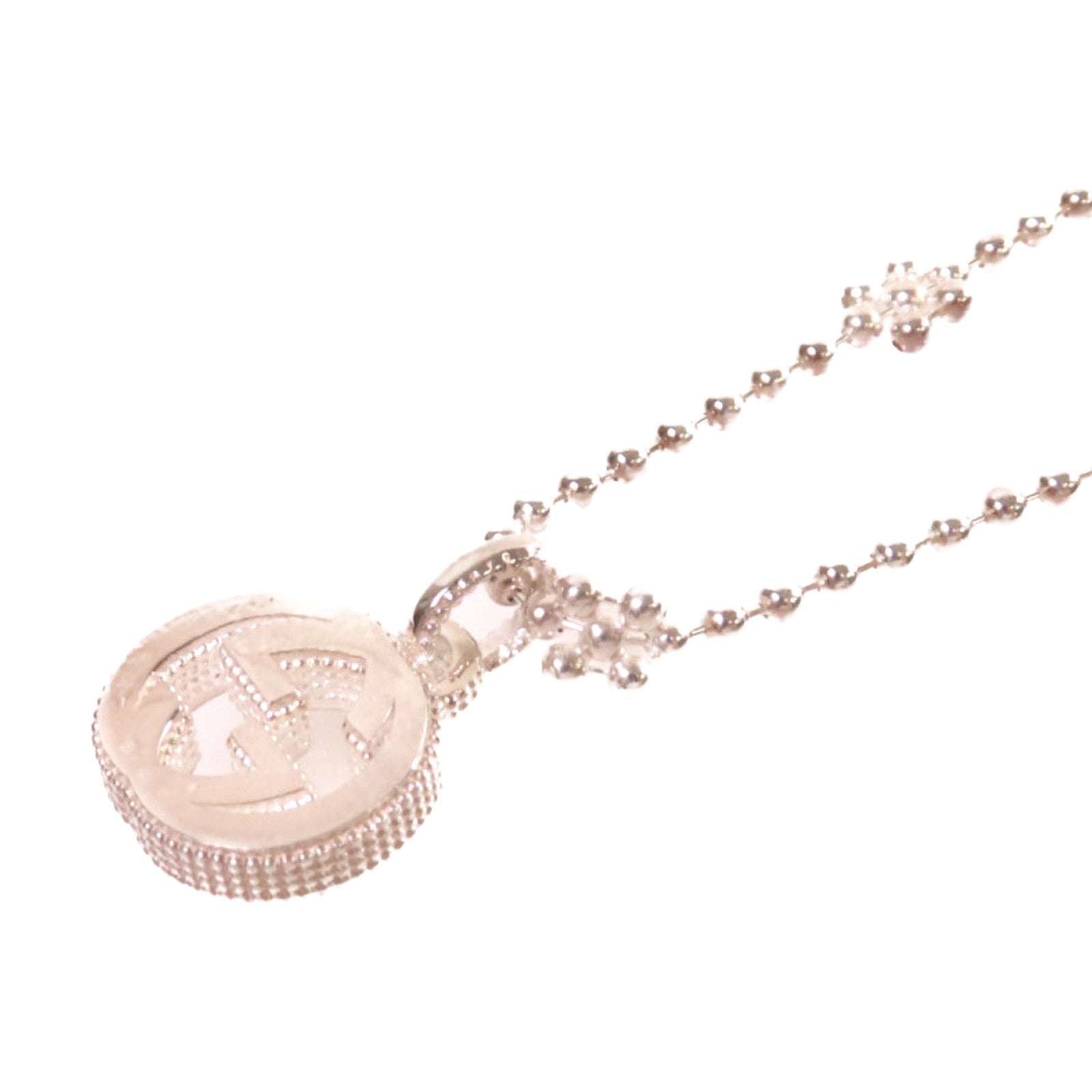GUCCI 925純銀Interlocking Necklace銀扣項鏈