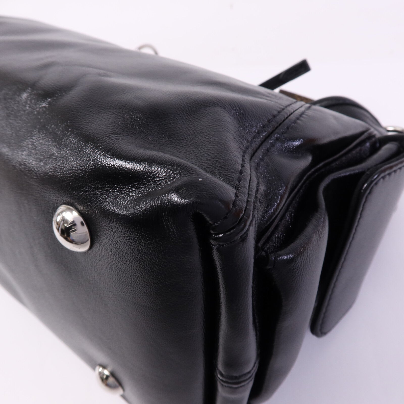 LOUIS VUITTON 羊皮皮革Carry All Vibe PM銀扣手挽肩背兩用袋