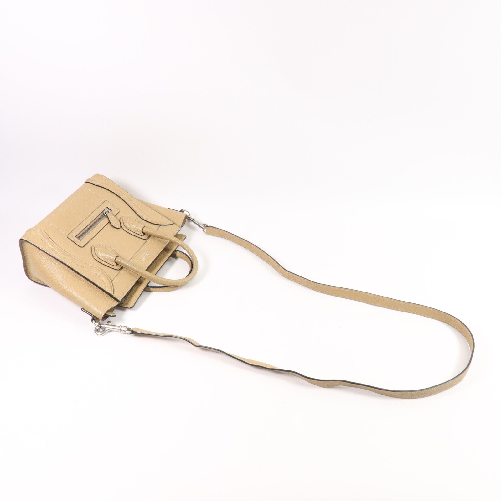 CELINE 牛皮皮革Nano Luggage手挽肩背兩用袋