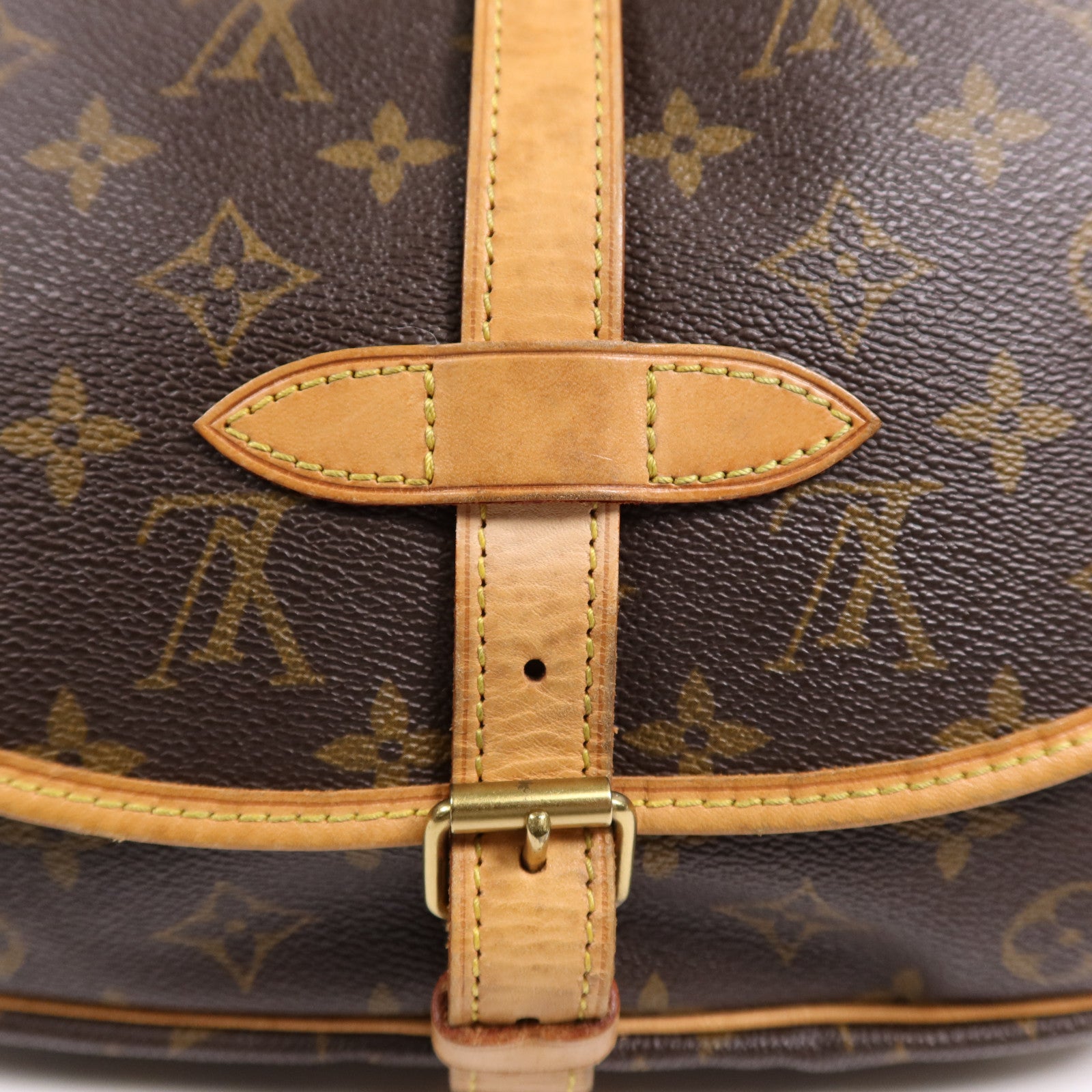 LOUIS VUITTON Monogram Saumur 30金扣肩背袋