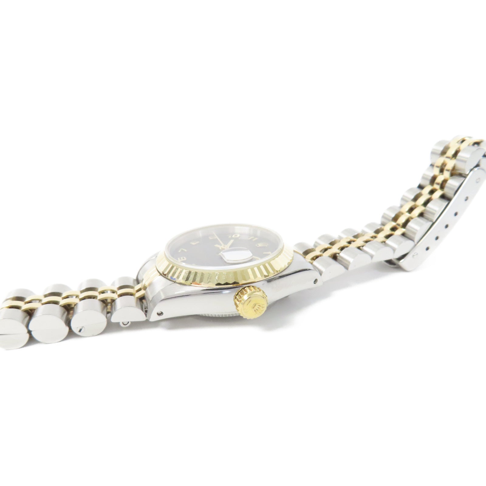 ROLEX 18K黃金/不鏽鋼Datejust手錶自動機芯黑色