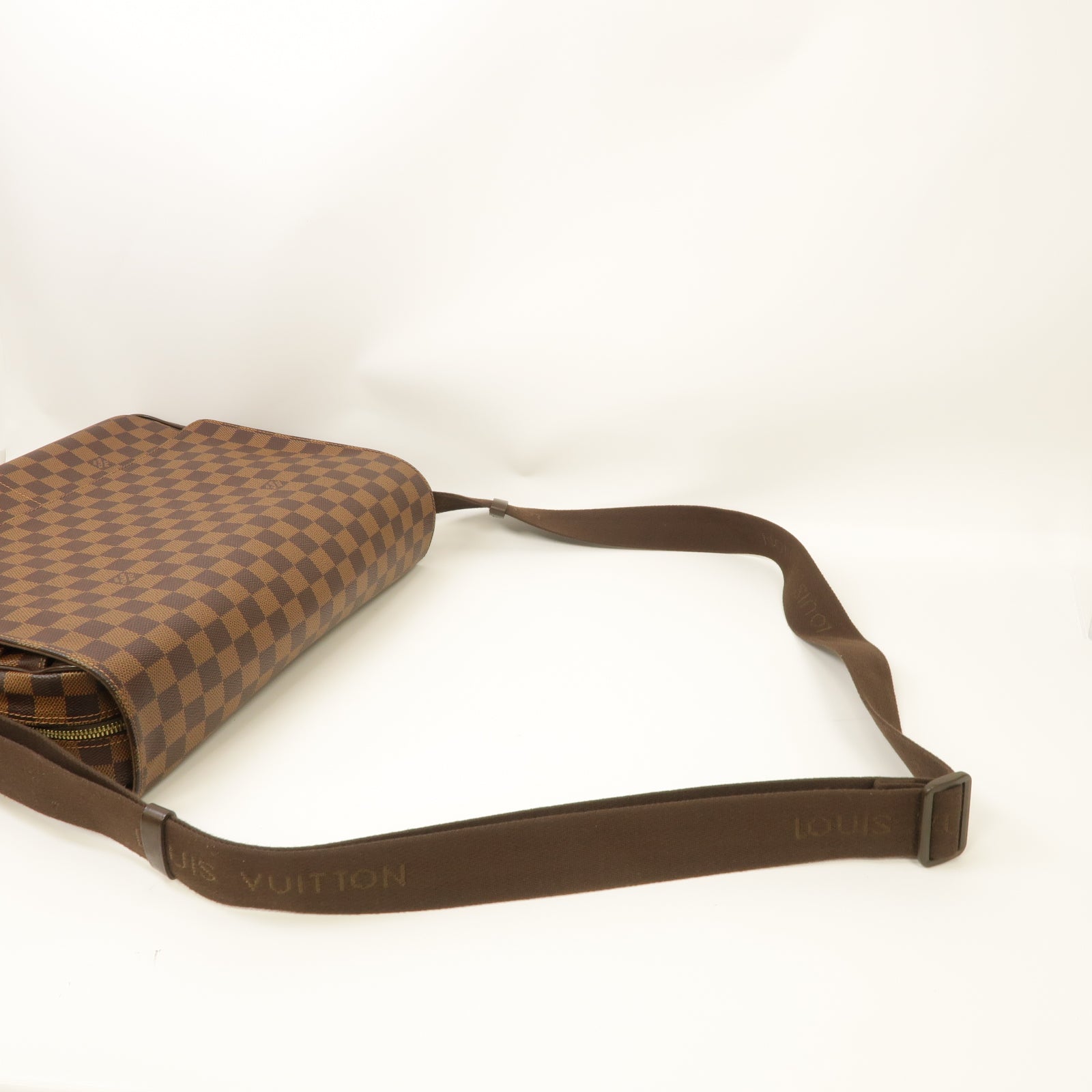 LOUIS VUITTON 【激減優惠】Damier Shelton GM金扣肩背袋啡色