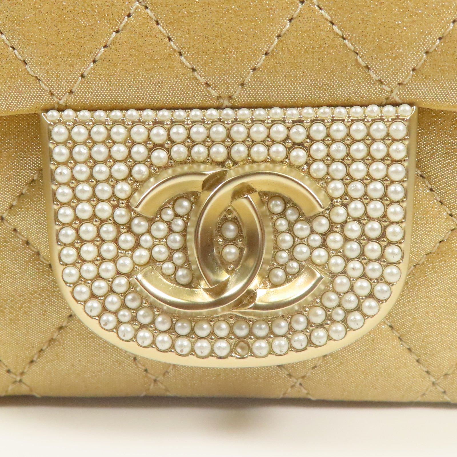 CHANEL 羊皮皮革Chain Shoulder金扣鏈帶肩背袋