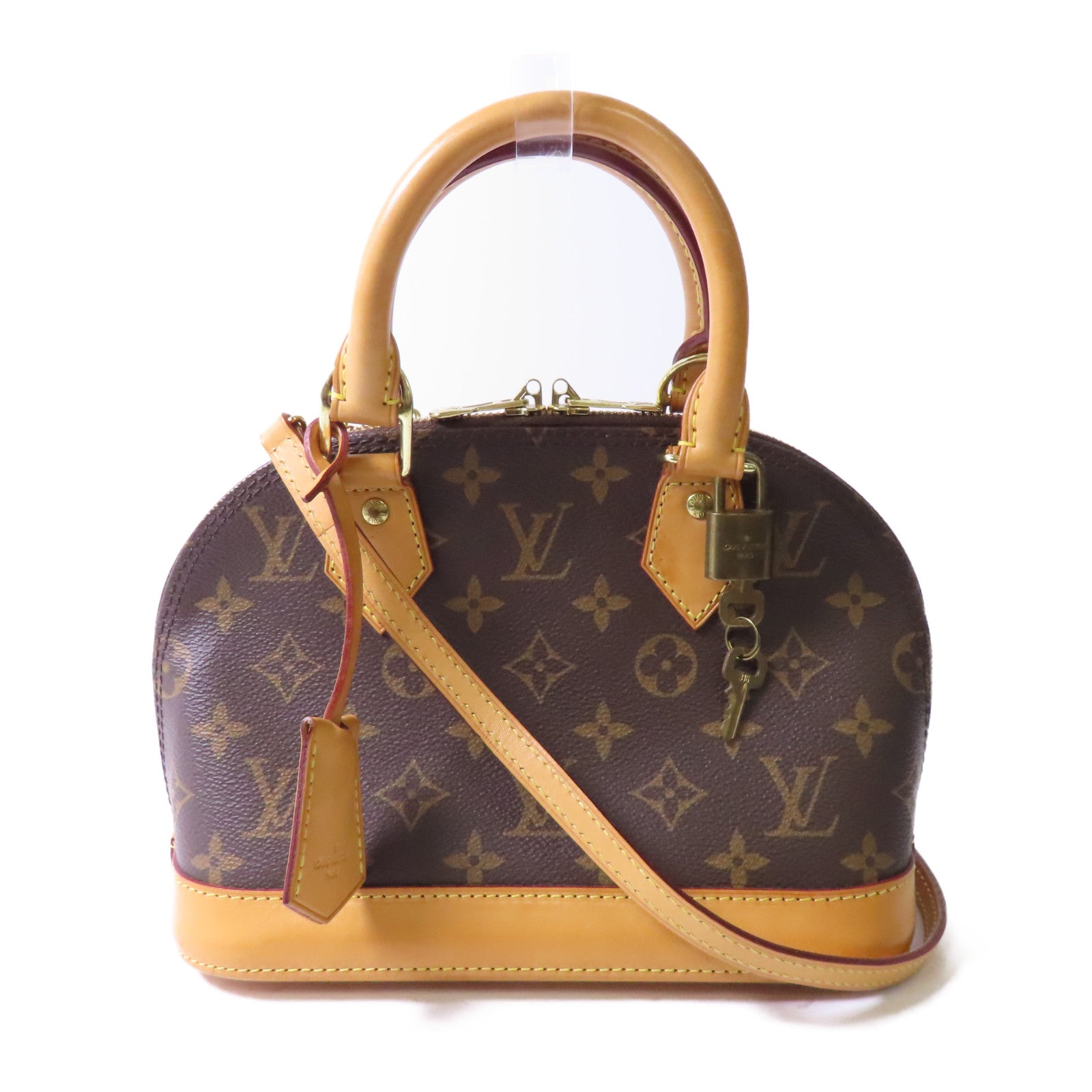 LOUIS VUITTON 【激減優惠】Monogram Alma BB金扣手挽肩背兩用袋啡色